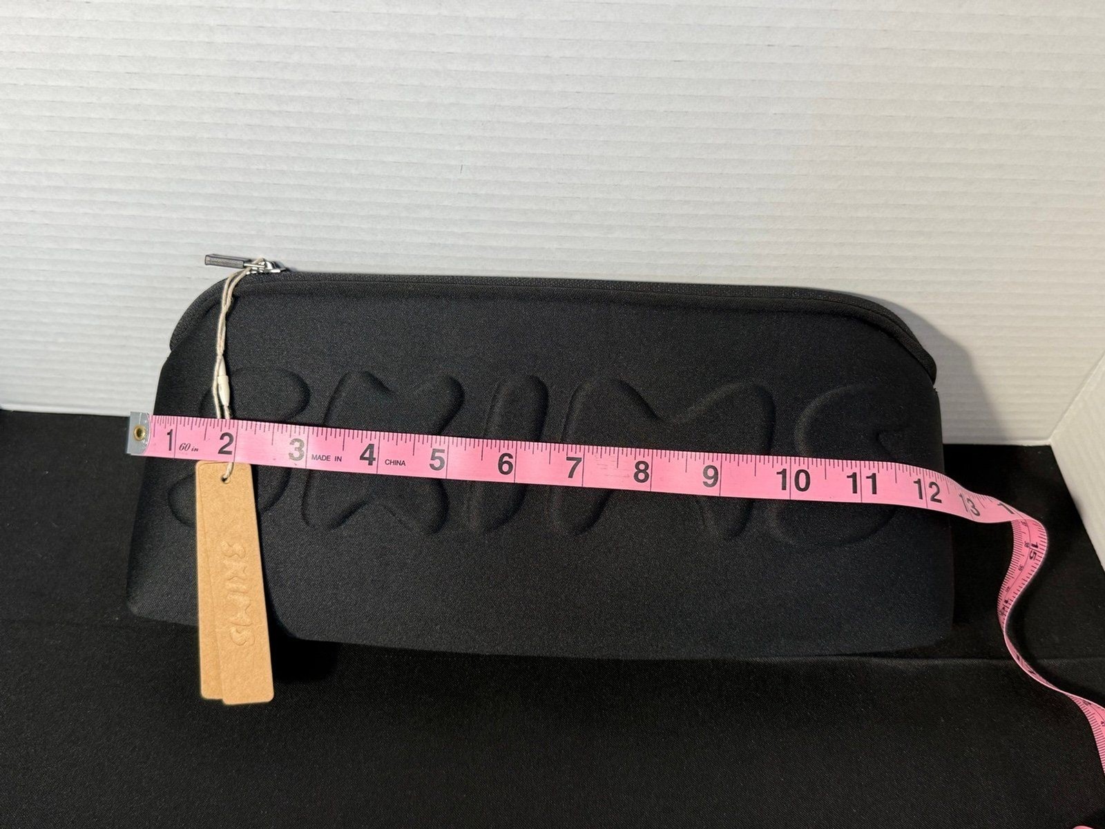 NWT SKIMS Black Neoprene Case Makeup Travel Bag Pouch Cosmetic Organizer