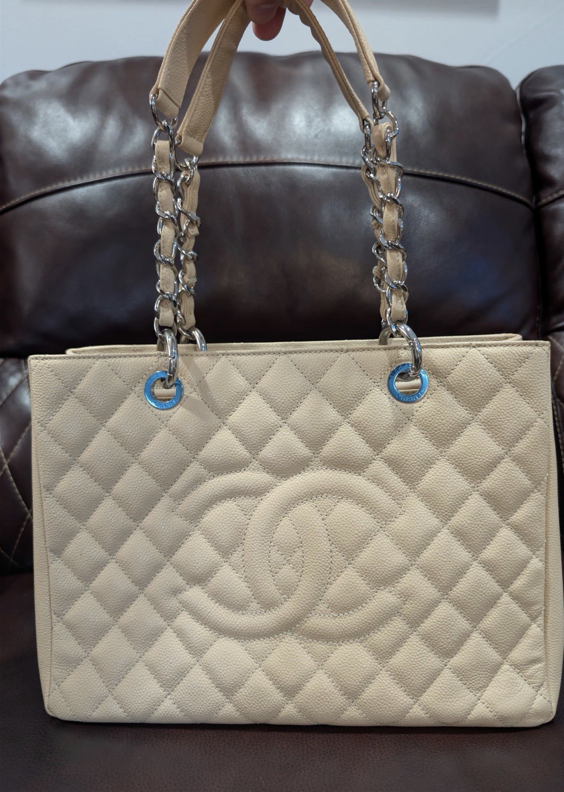 CHANEL Caviar Quilted Tote Bag GST
