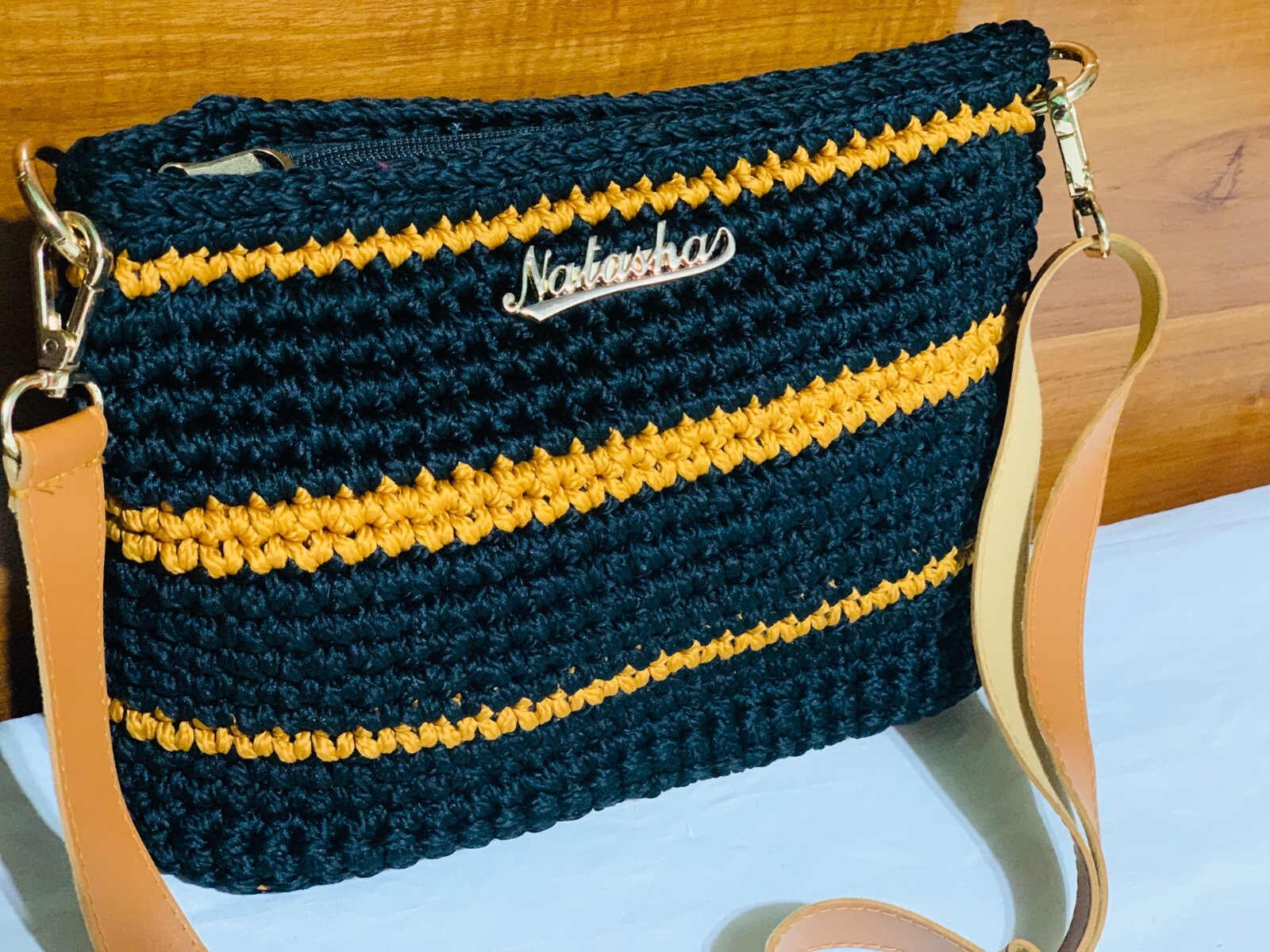 HANDMADE KNITTED HAND BAG High-Quality Cotton Yarn Stylish Women’s Accessory