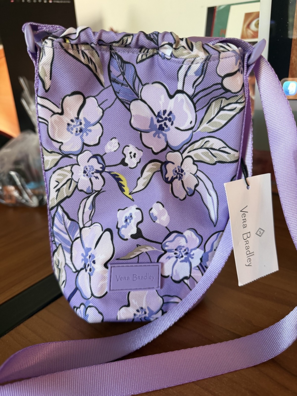 NWT * Vera Bradley * Lighten Up Water Bottle * Cross Body * Wild Rose Lavender