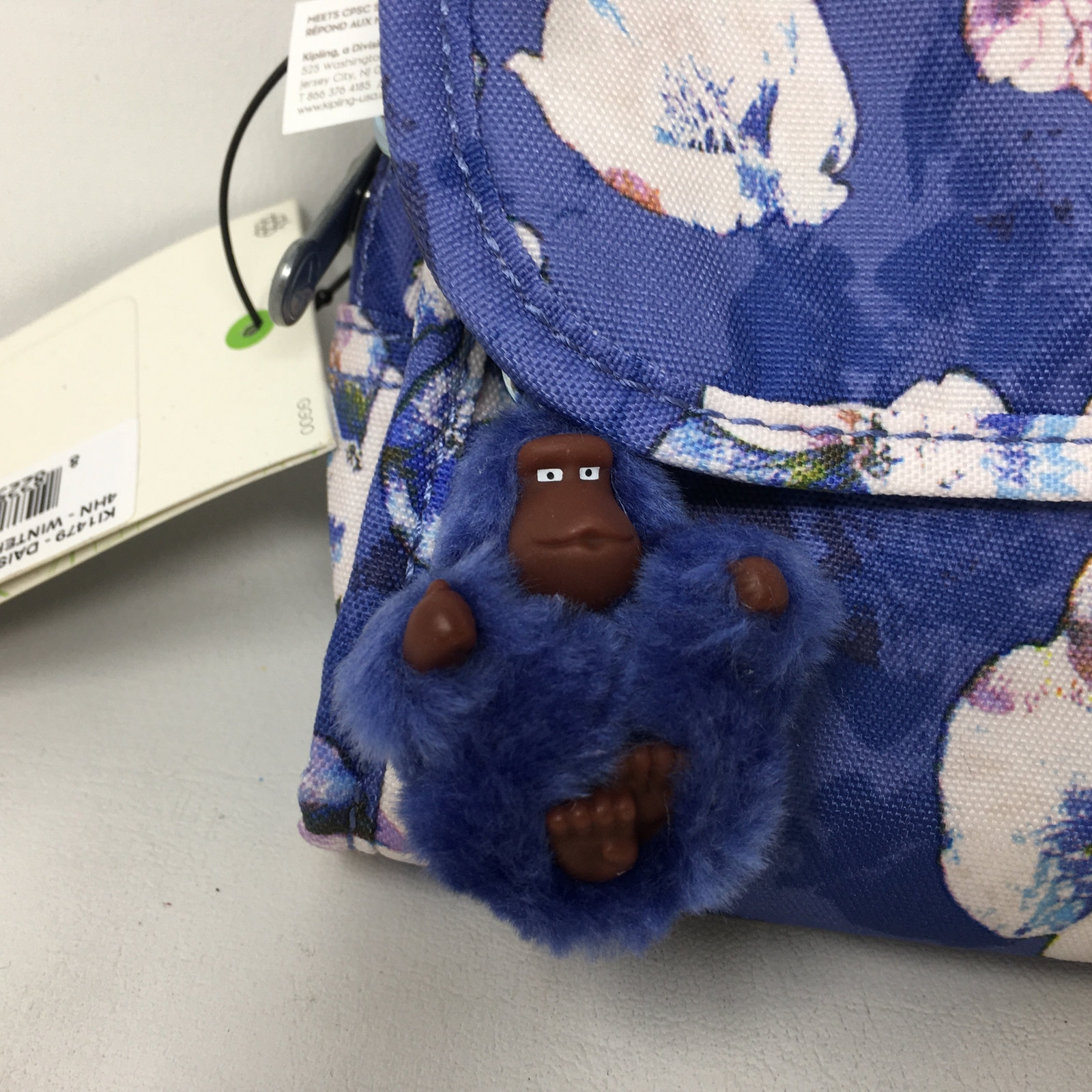 Kipling KI1479 4HN Daisee Winter Bloom Crossbody Bag, Size 8″x4.25″x4″ – Blue