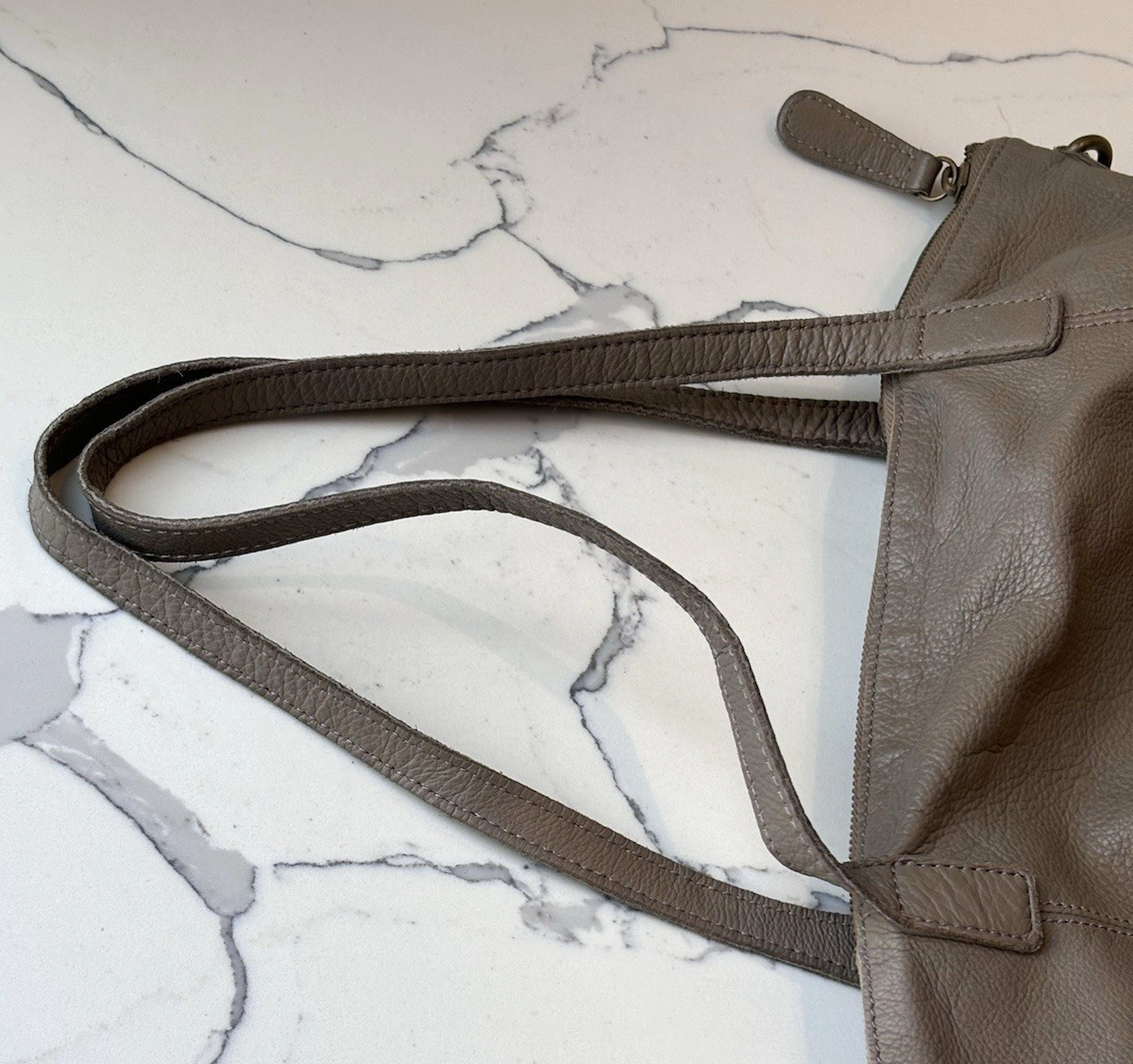 Vintage Liebeskind Berlin Purse, Gray Leather Clean Interior, Euro Fashion Gifts