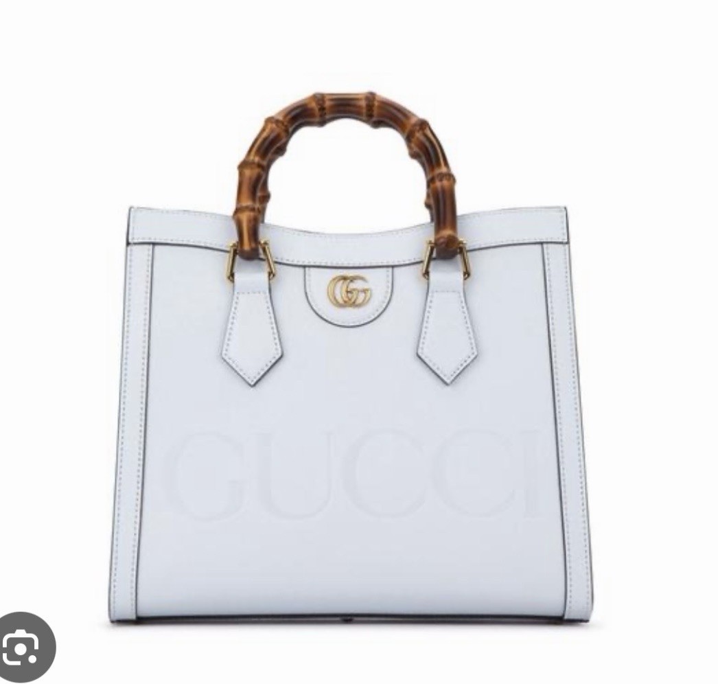 Gucci Diana Tote Small White Leather