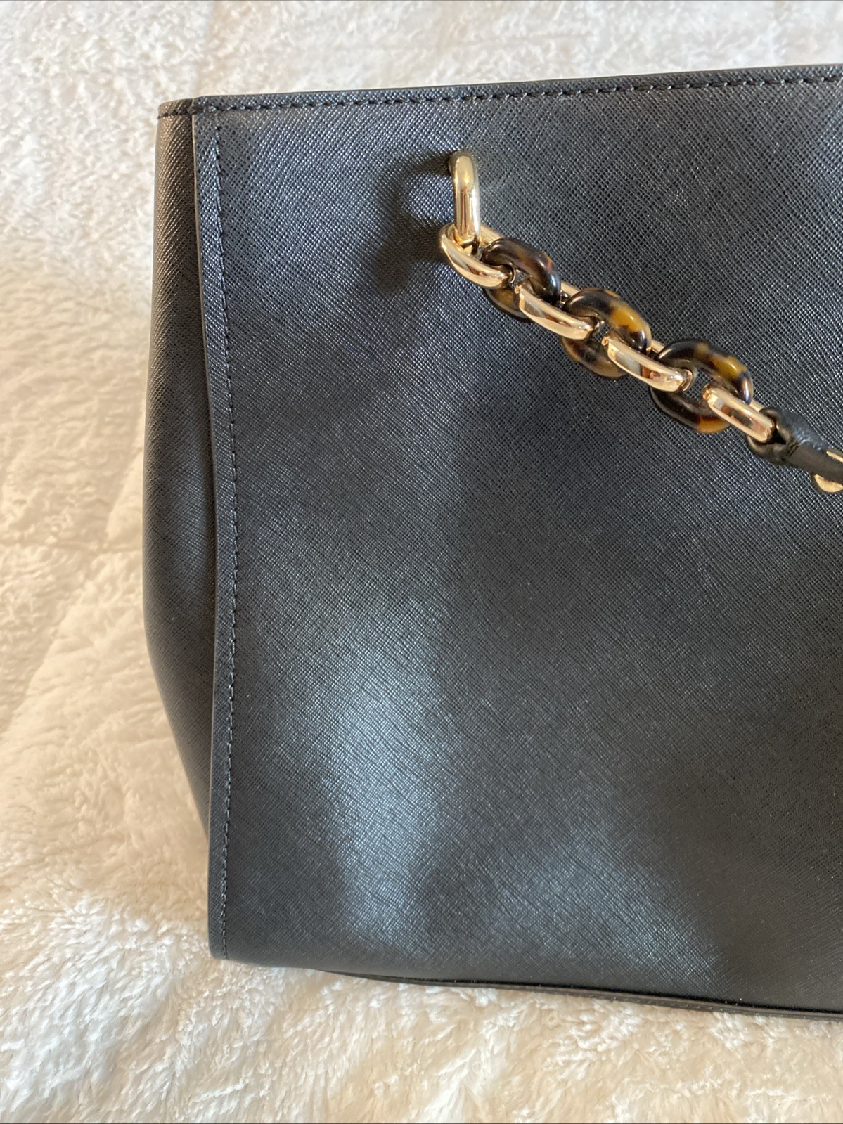 Michael Kors Large Sofia Black Leather Purse Handbag Tote New W/No Tags