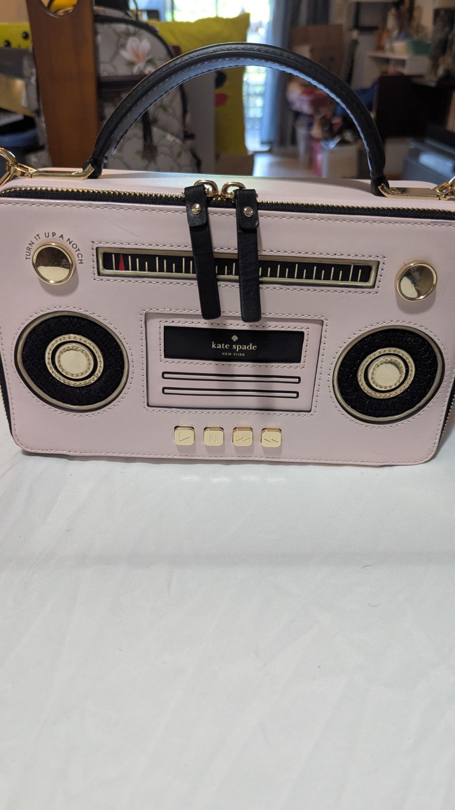 Rare Kate Spade New York Boom Box Radio Novelty Crossbody Purse Pre-owned