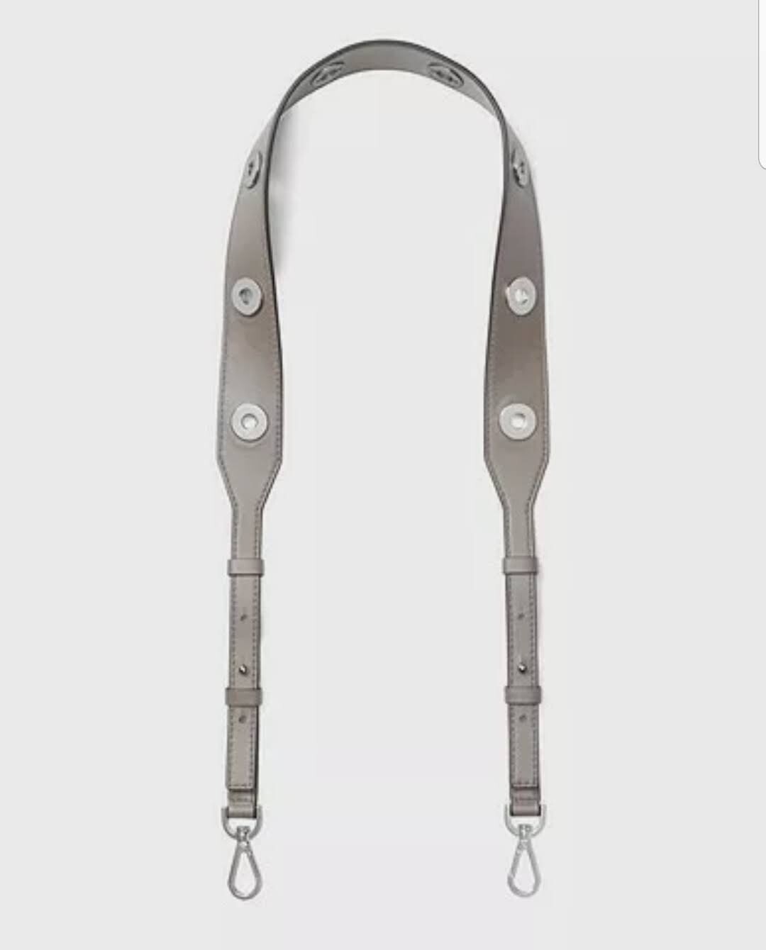 $98 Michael Kors Leather Pearl Gray Grommeted Replacement Purse Strap Guitar