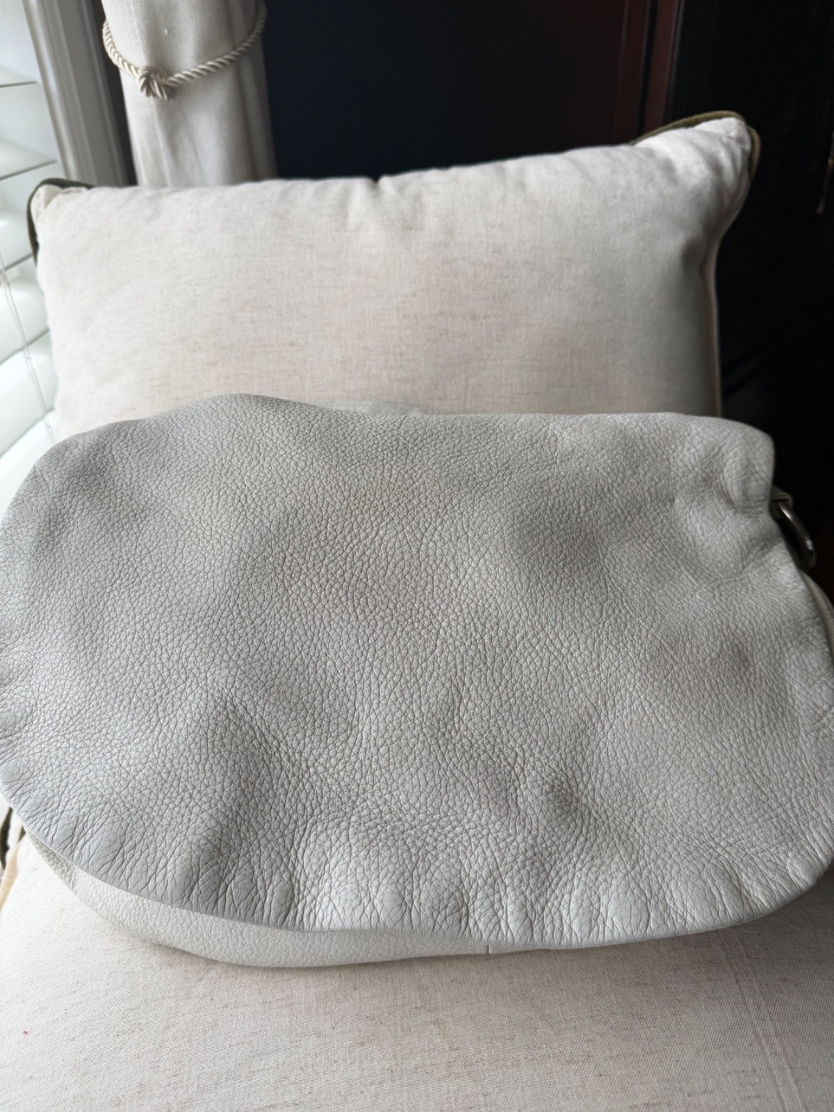 Coach White Soft Leather Saddle Bag Purse 13648 Y2K Quiet Luxury Classic Capsule