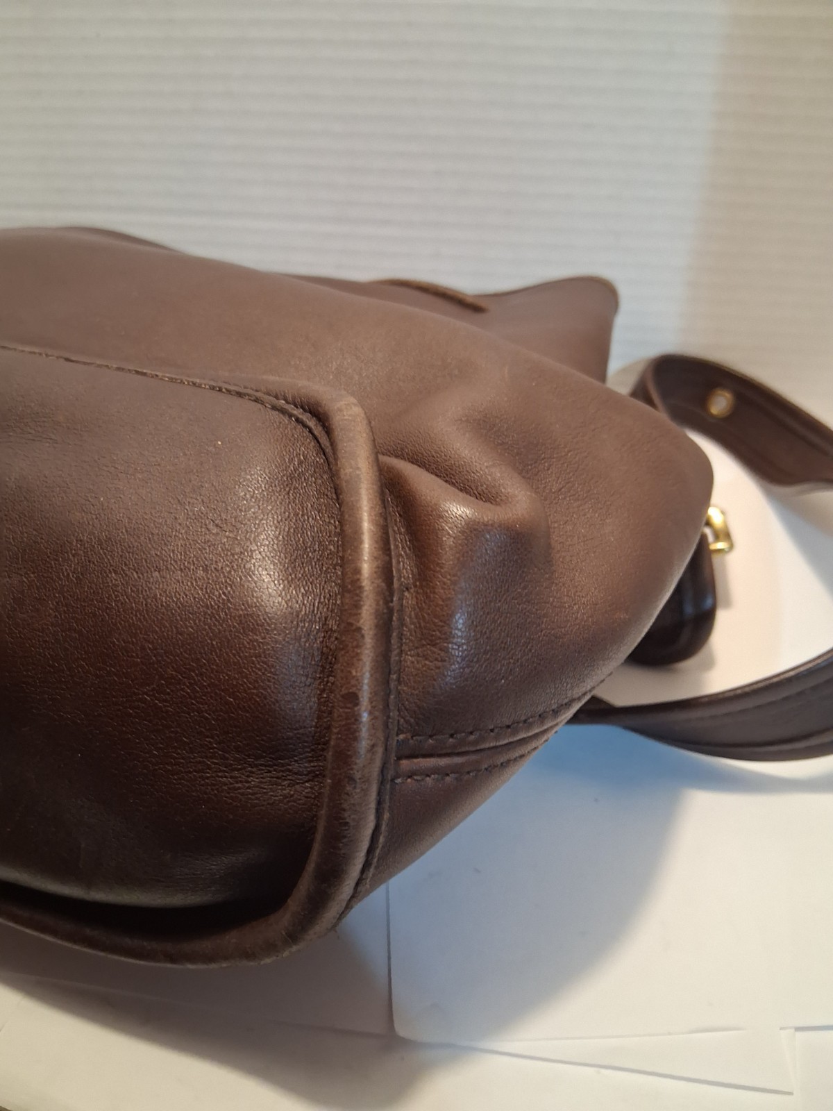 Vintage Coach 9952 Lula’s Legacy Bucket Bag Brown Leather Drawstring USA Purse