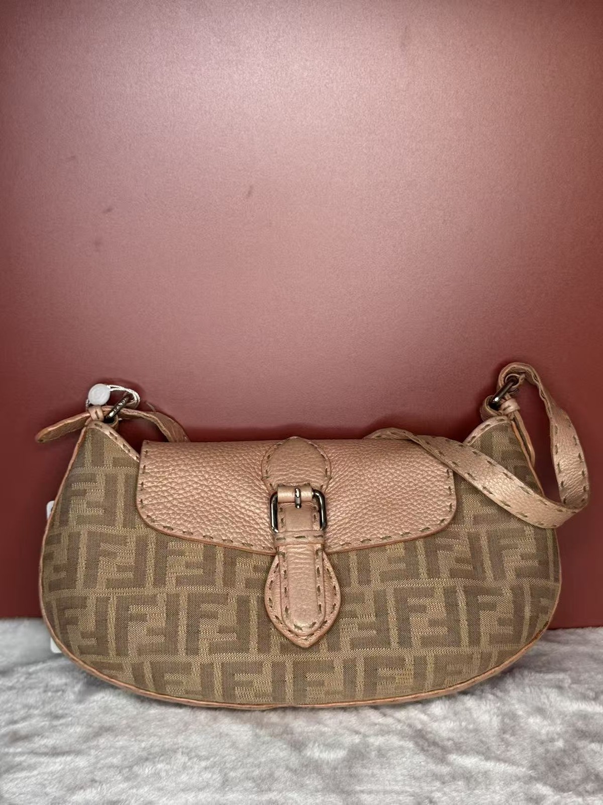 Fendi Pink FF Monogram DZZ514/X542@pre-verified by eBay 26.06.18