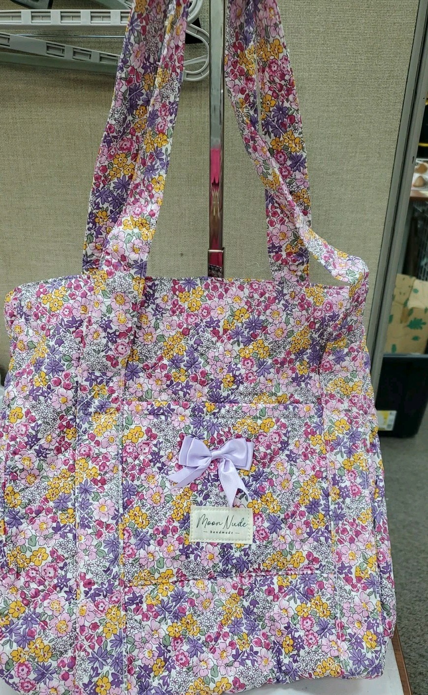 NEW Moon Nude Summer Tote Bag with Zipper Closure Multicolor 16.5″W x 12″H x 5″H