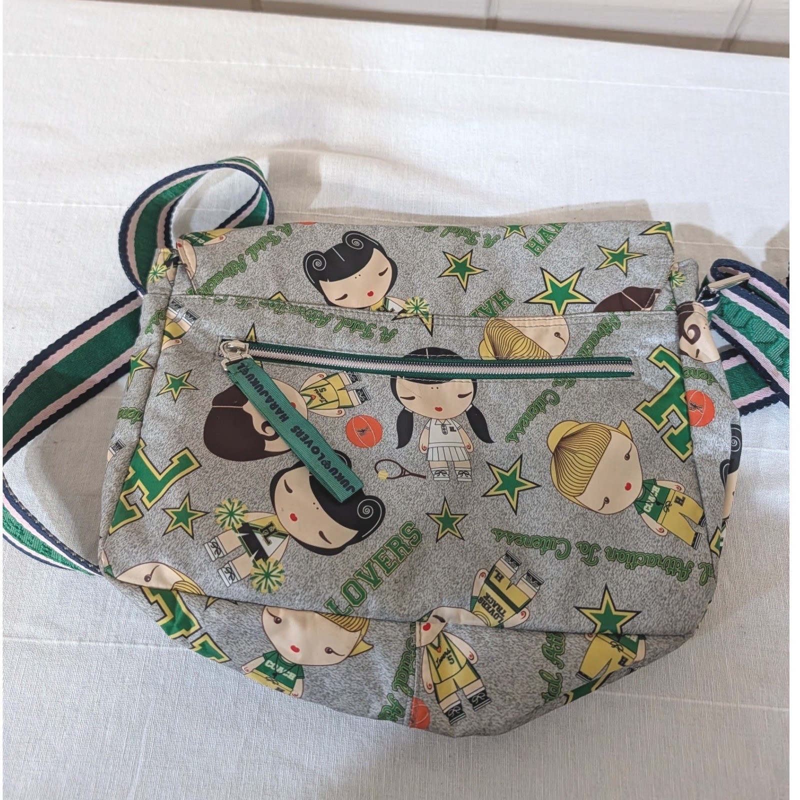 Y2K Harajuku Lovers Gwen Stefani Messenger Bag Cheer Tennis Crossbody Kawaii