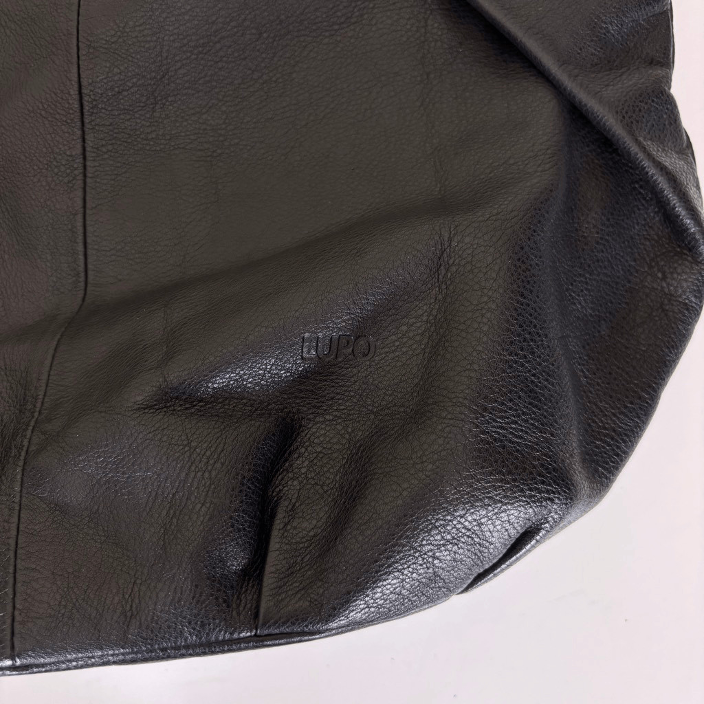 Lupo Black Leather Large Shoulder Purse