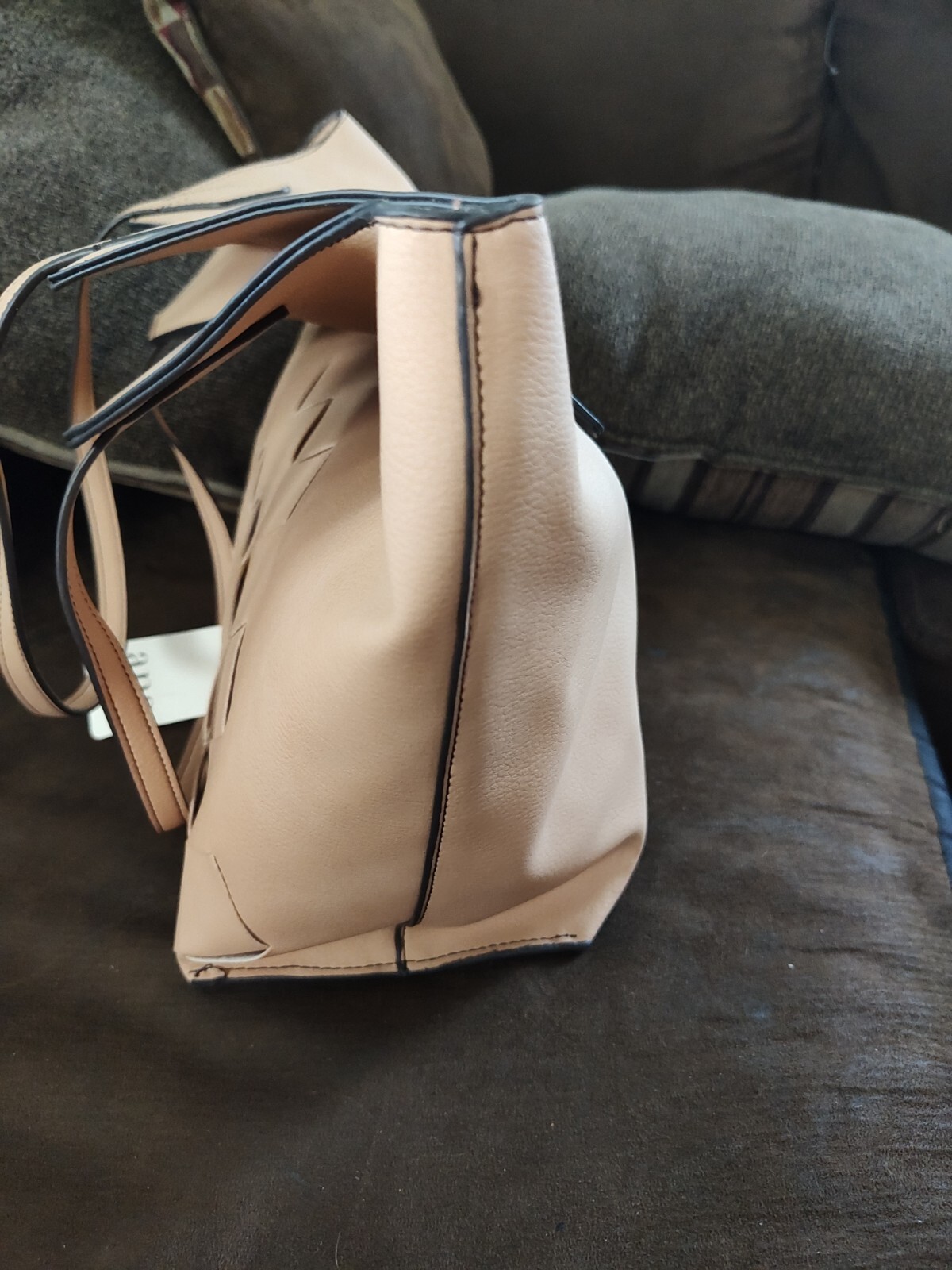 A N A Tan Leather Crossbody Shoulder Bag Purse Handbag