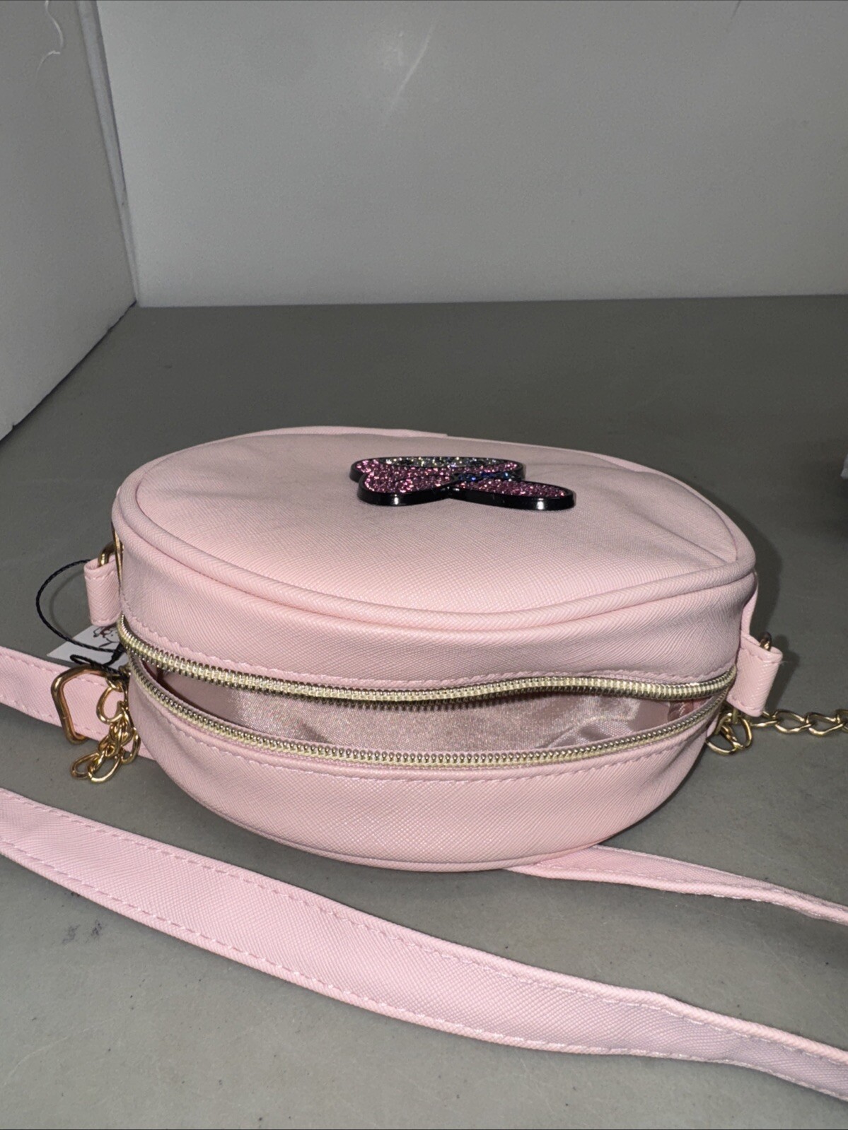 Hello Kitty My Melody Rhinestone Face Bling Bag Purse NEW Pink