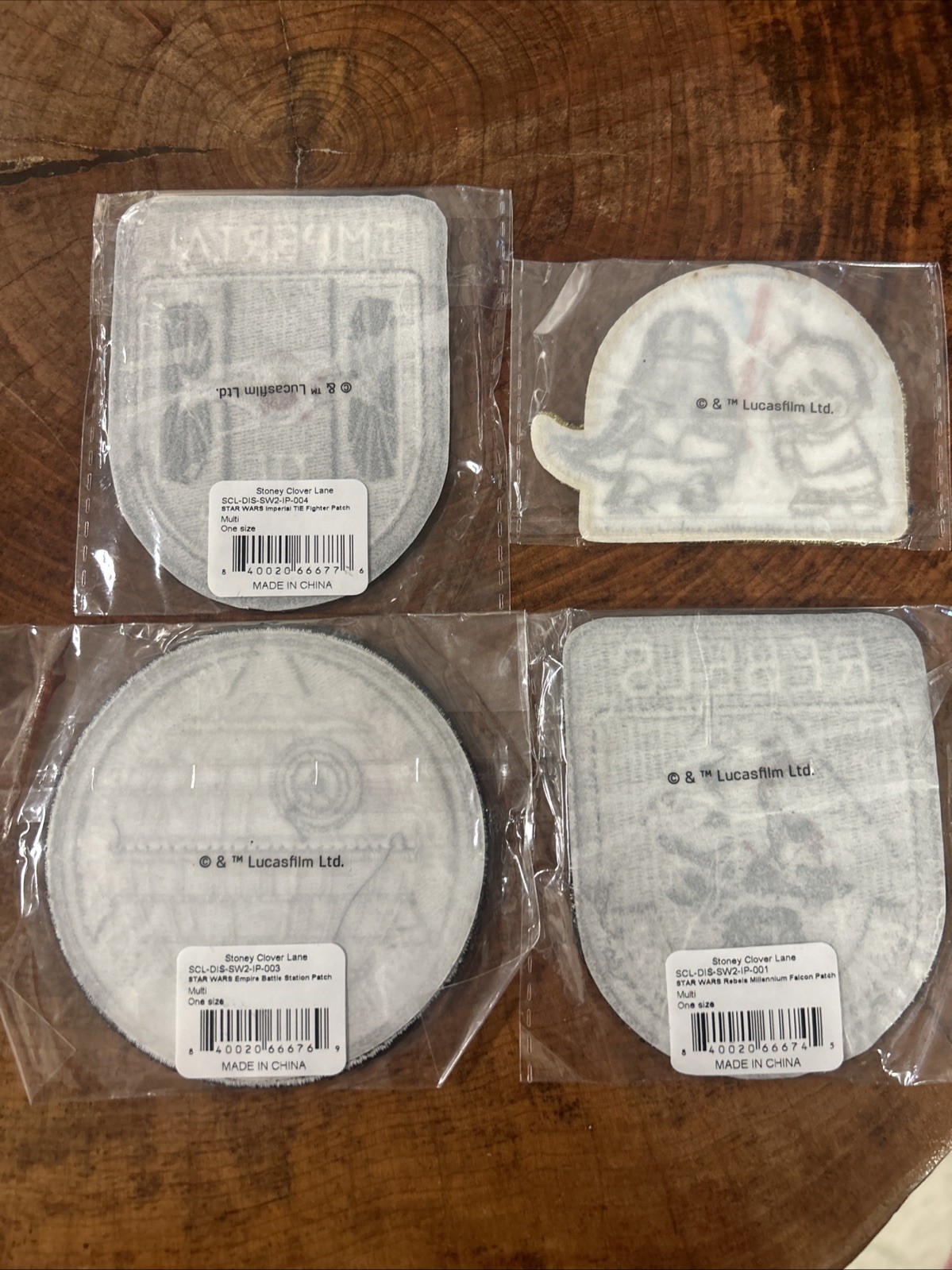 Stoney Clover Lane Star Wars Patches x4 – Luke Vader Death Star TIE Falcon Rebel
