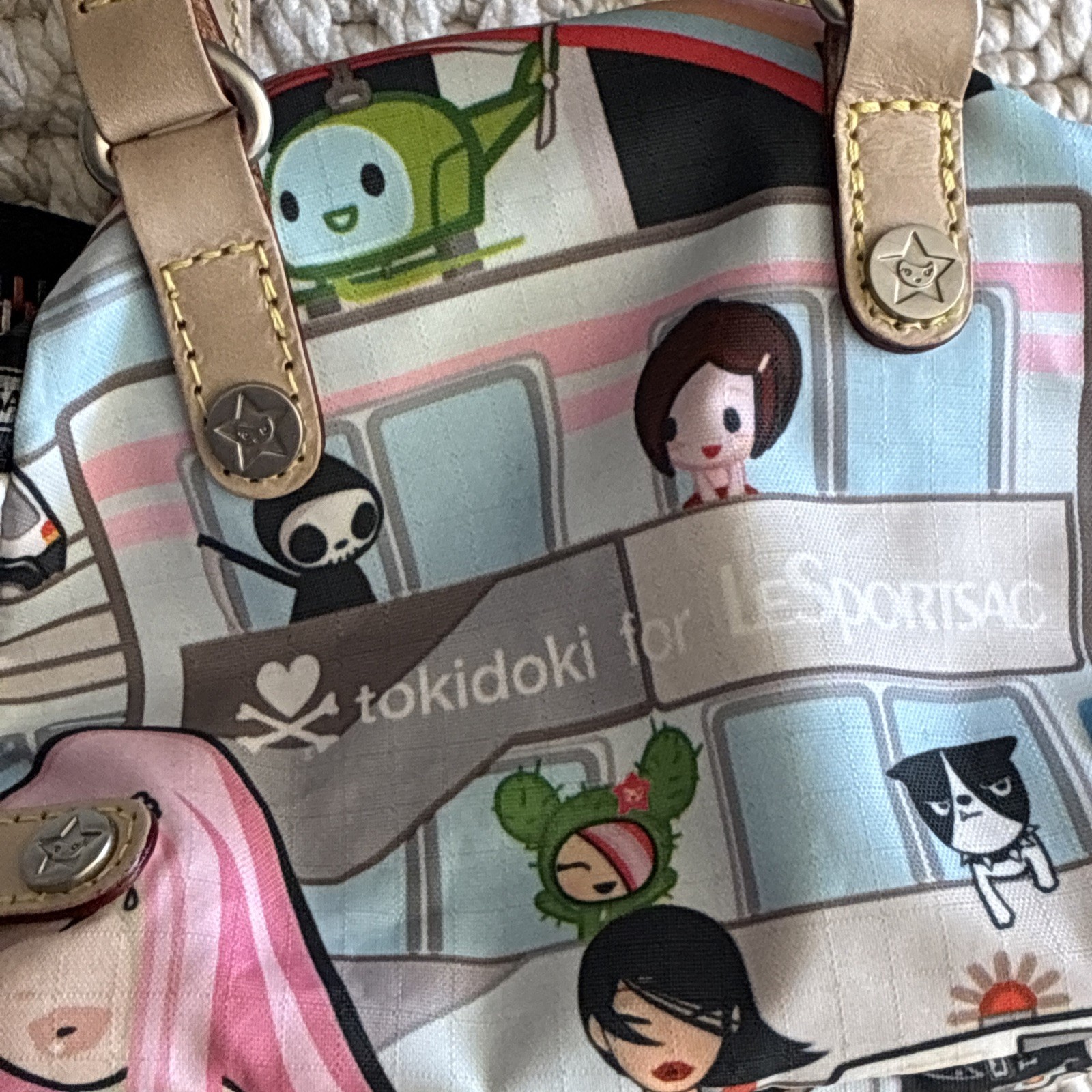 Tokidoki x LeSportsac Mini Handbag Purse w/ Charm Rare Print New W/O Tags