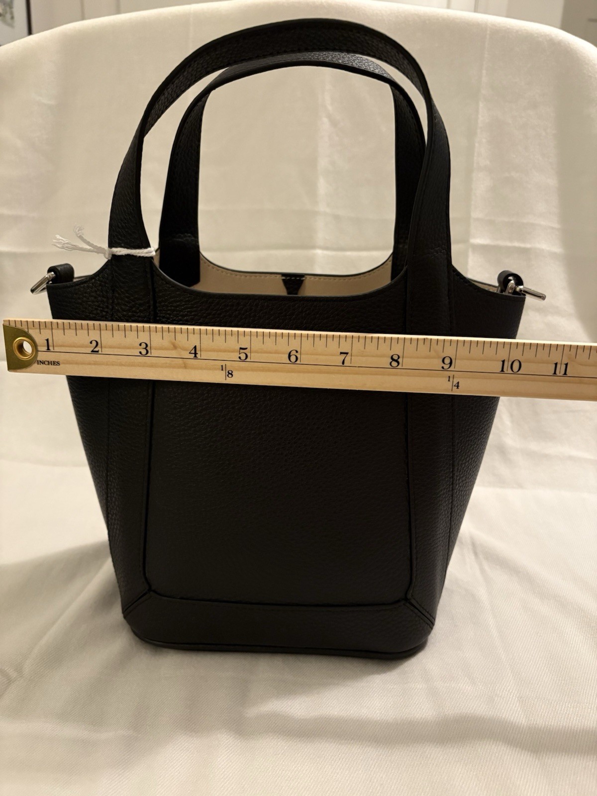 NWT The Horse Alexi Tote Black Pebbled Leather Crossbody Shoulder Bag $260