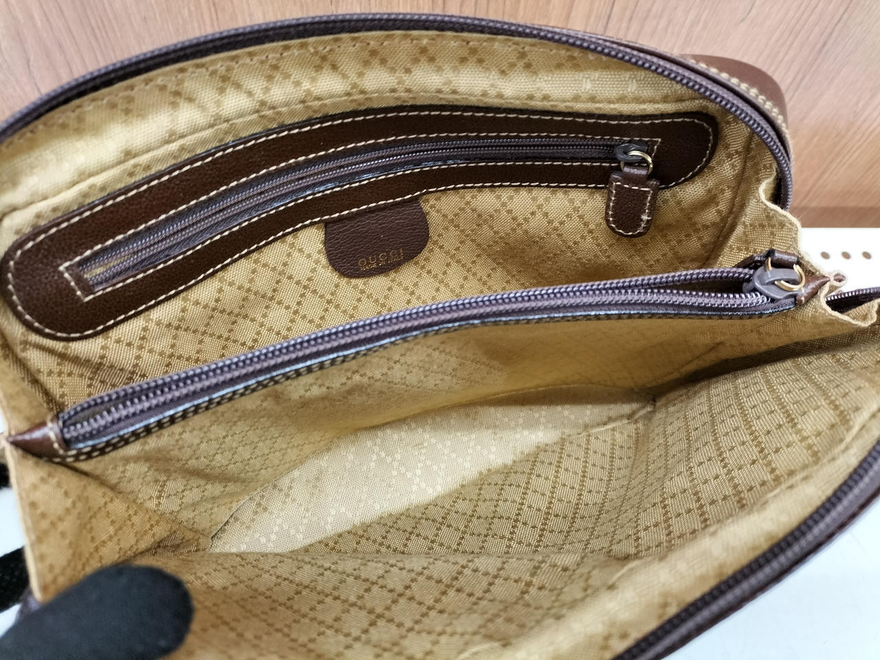 GUCCI clutch bag brown 9.6 inch