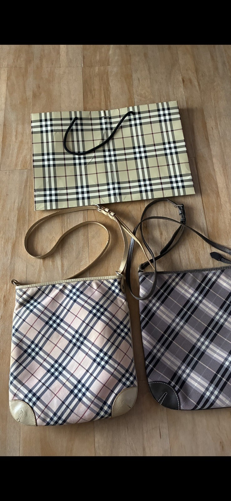 Burberry London Blue Label Crossbody 2 colors to choose available brown & beige