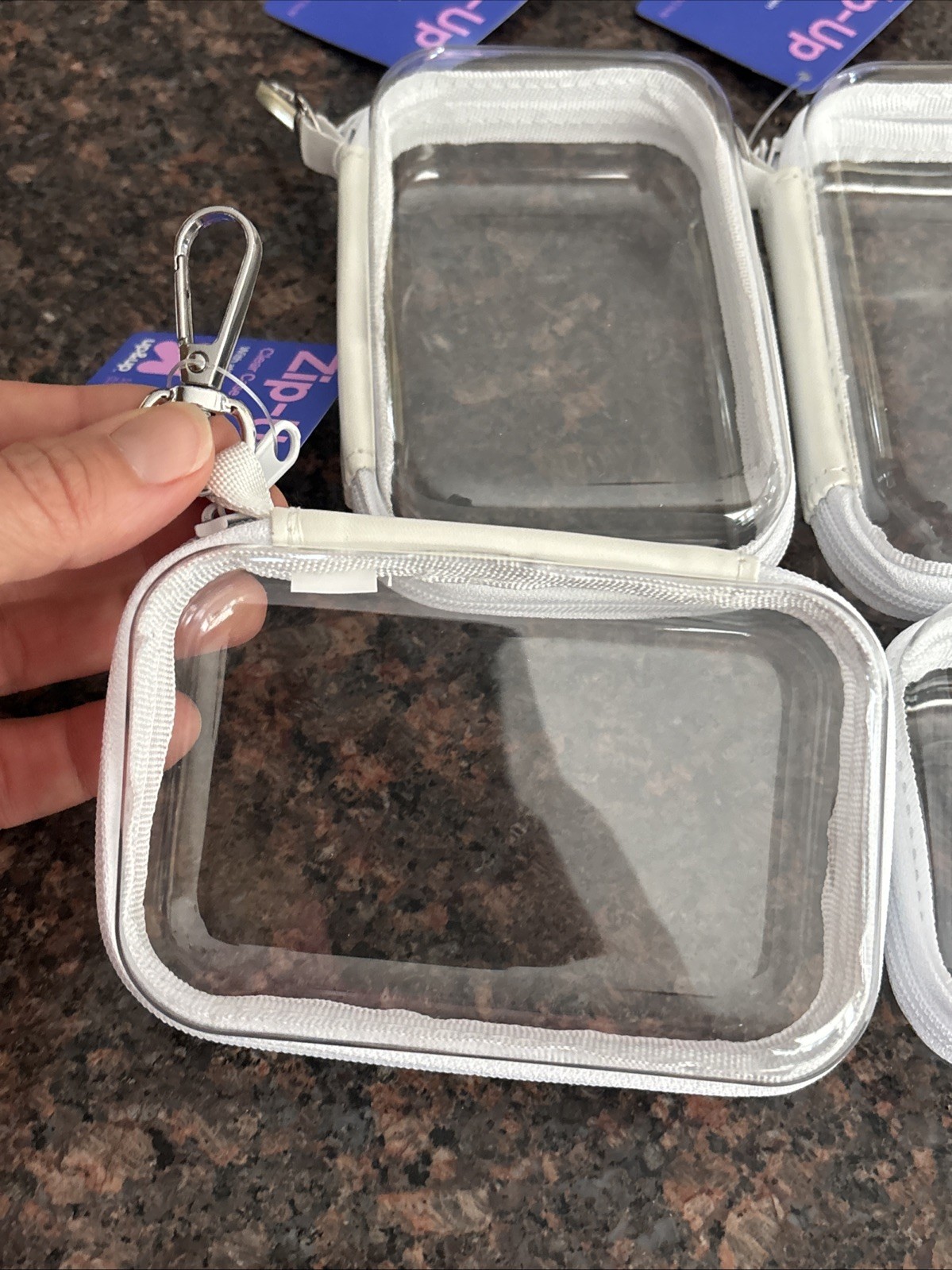 TikTok Viral Lot Of 4 Target Mini Hard Sided Zipper Case Keychain Clear – up&up™