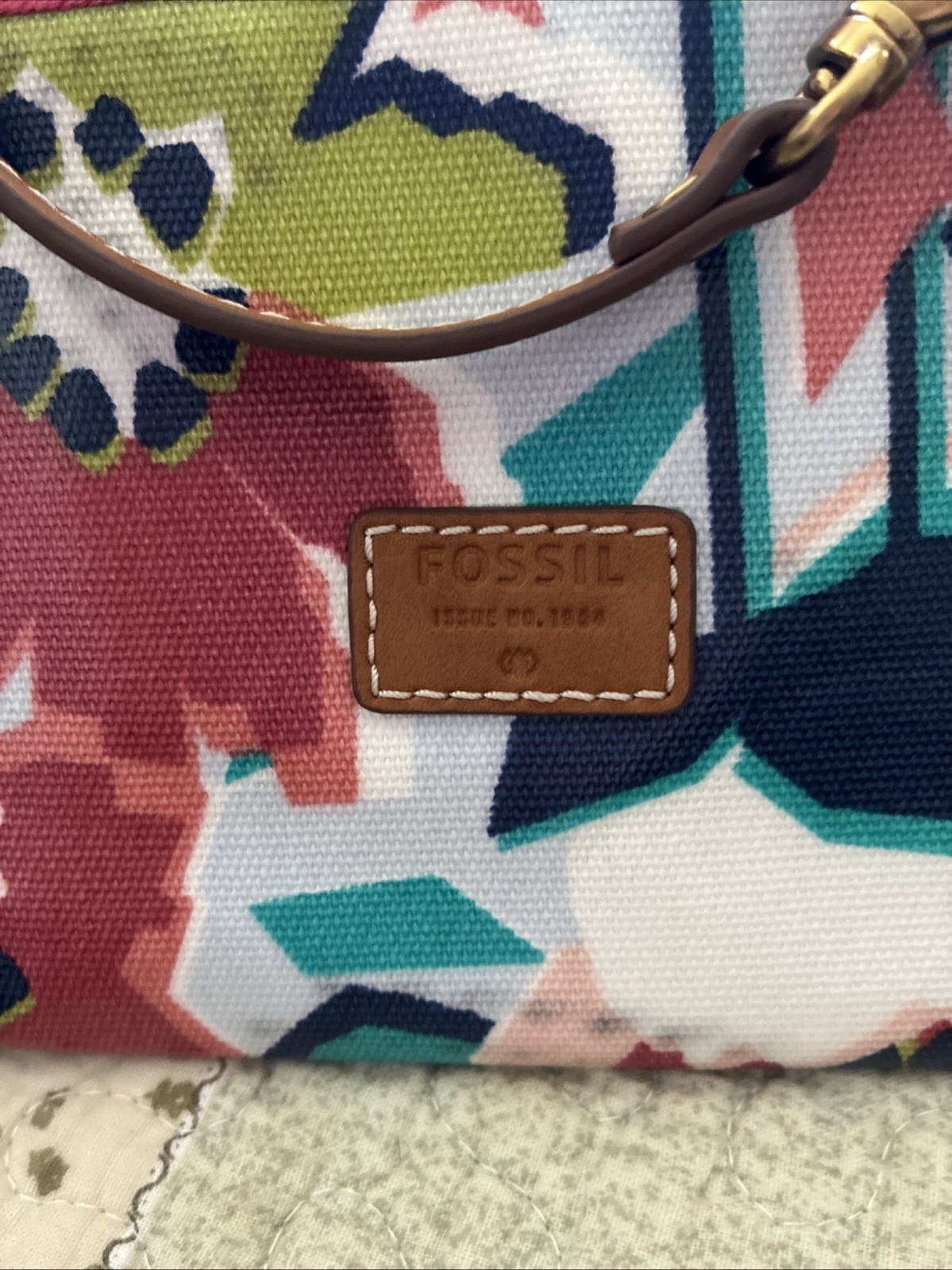 New Fossil Ivy Wristlet Multi Floral Card Case Wallet Wristlet