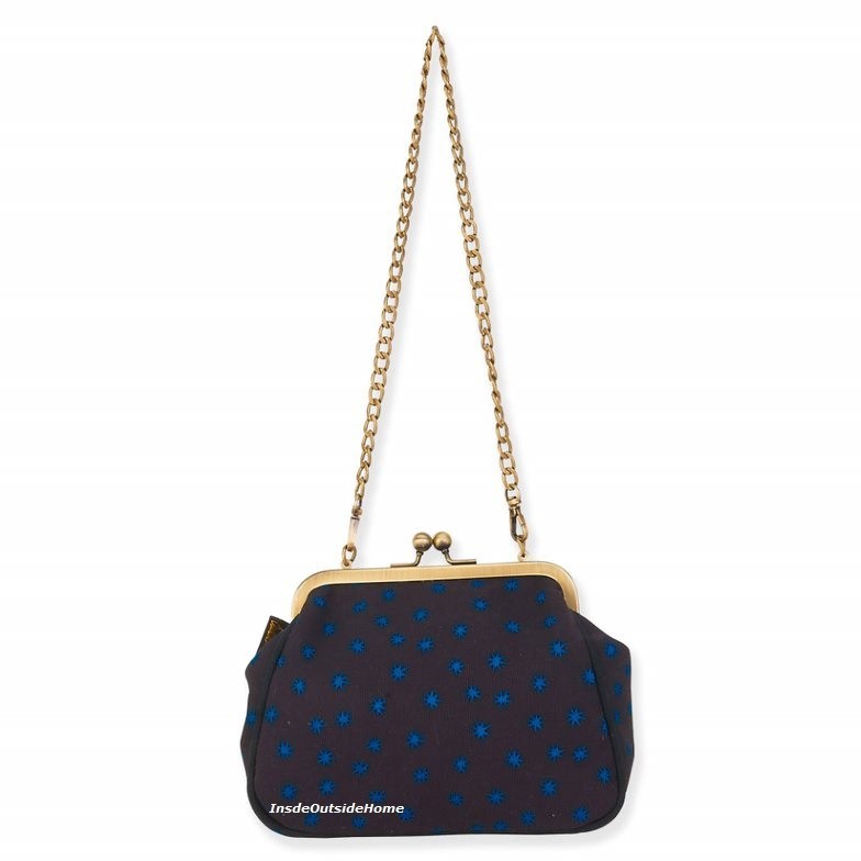 Laurel Burch Moonside Cat Clasp Purse KissLock About 6×2.5×6″ NEW