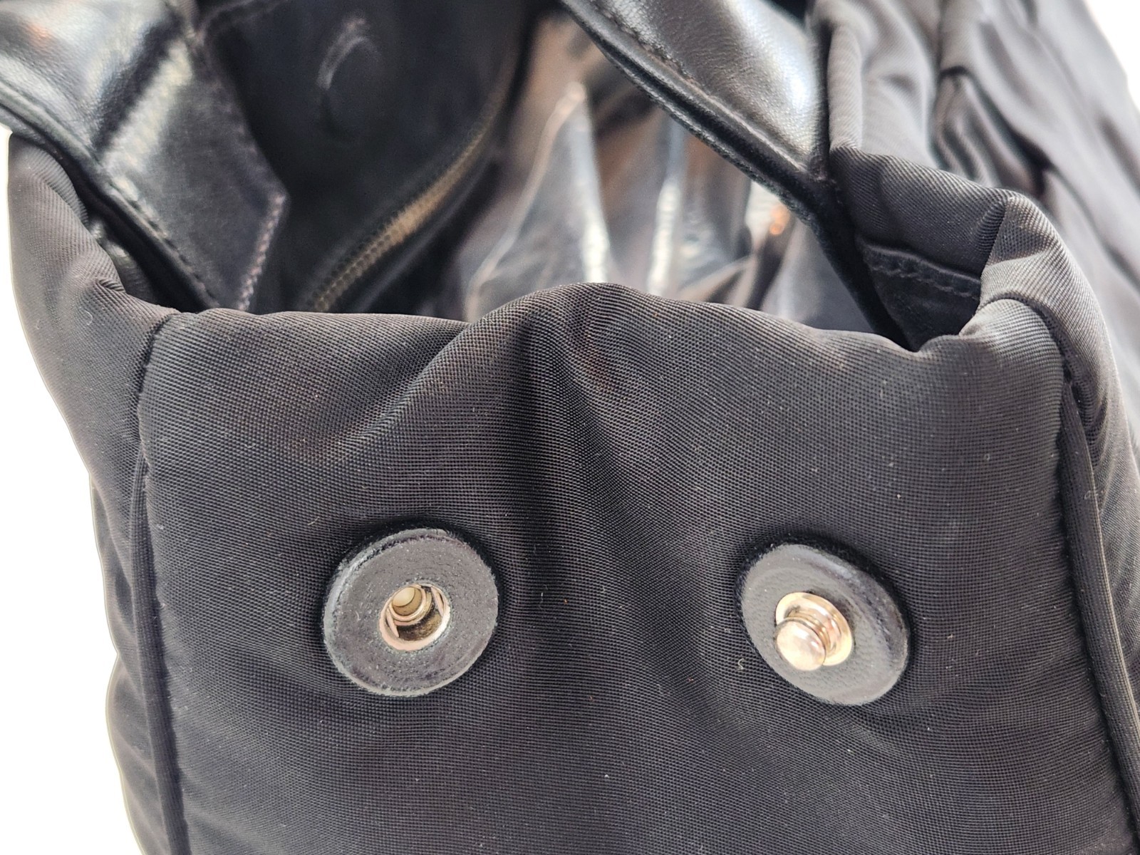 Authentic Prada Milano Ribbon Tessuto Tote Bag Hand Black Handbag Nylon 2way Bow