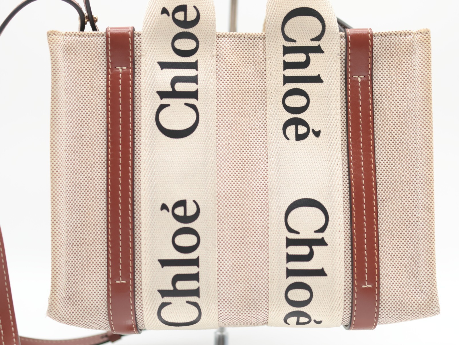Chloe Hand bag Woody Beige Authentic