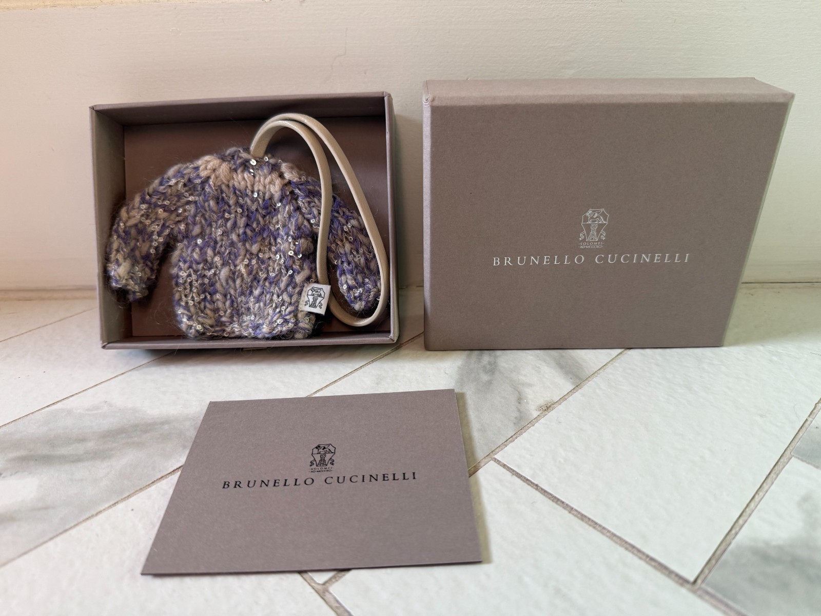 NEW with BOX BRUNELLO CUCINELLI Mini Sweater Charm Made in Italy
