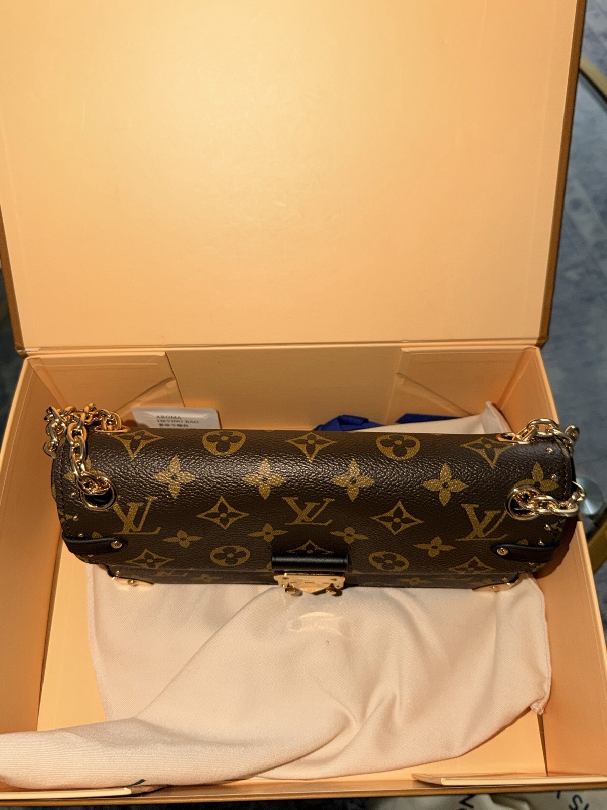 Handbag Crossbody Purse Brown Chain