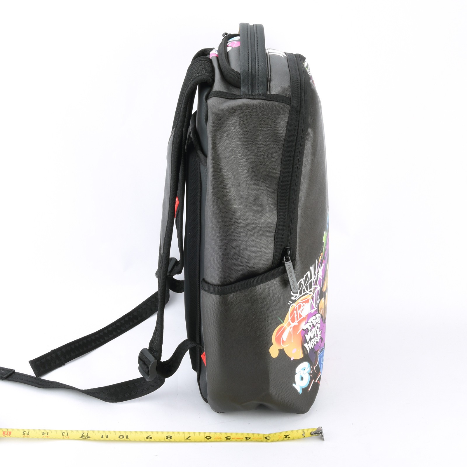 Sprayground Half Graf Lips DLXSV Bag Backpack Black Zippered for Laptop Macbook