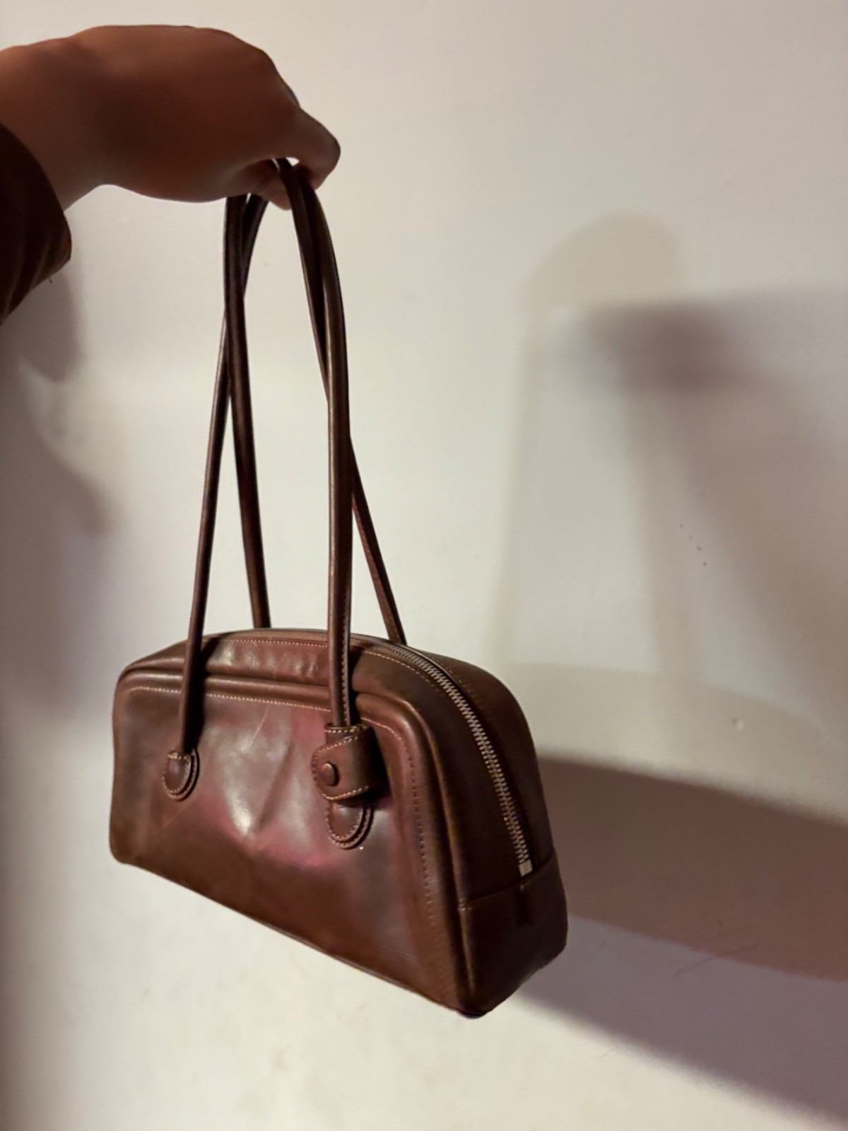 Marge Sherwood Soft Boston EW Bag in Washed Browns