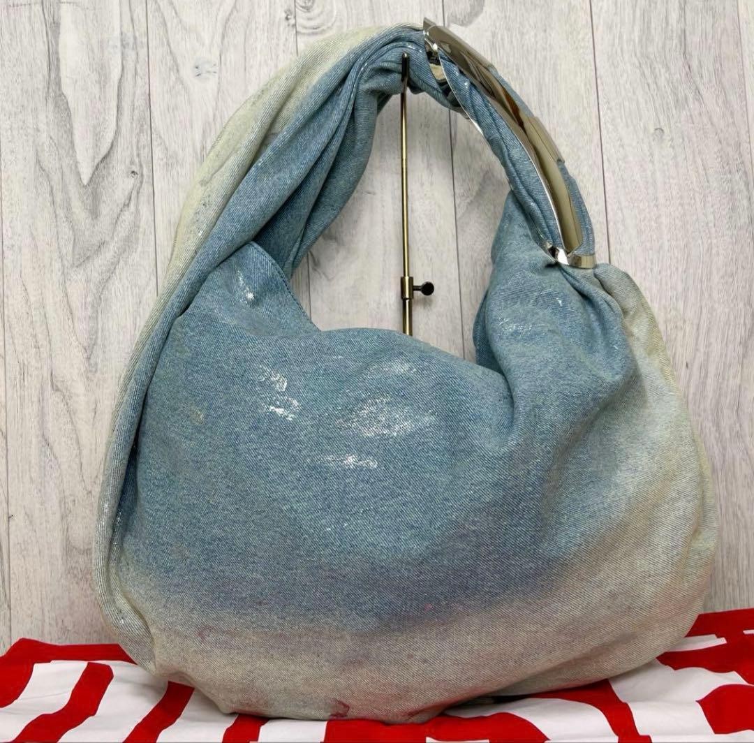 Diesel Women A4 Possible Denim Hobo Bag With Tag Almost unused Luxury Modern ITA