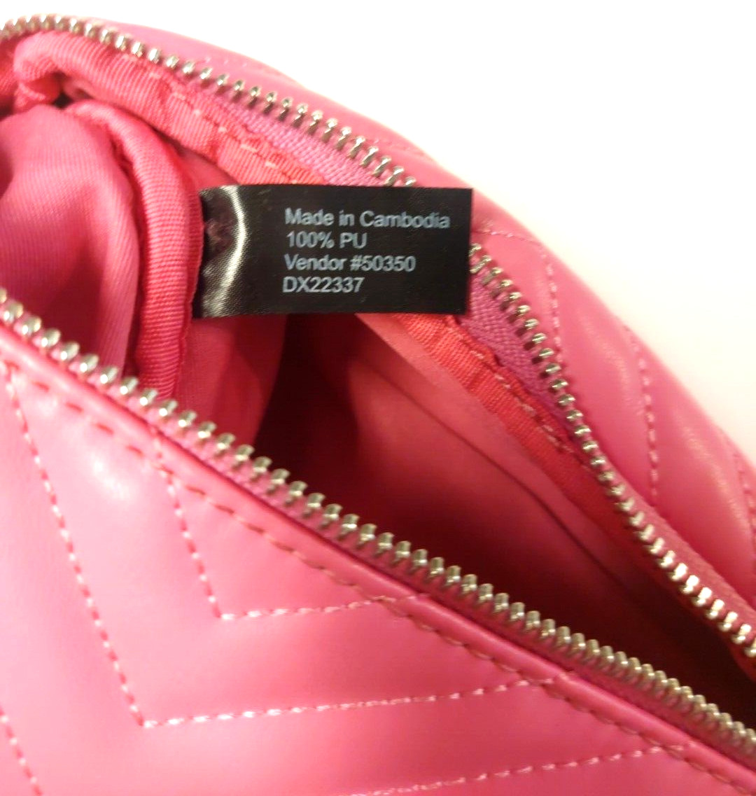 Guess Hot Pink Shoulder Bag Crossbody Fanny Pack Patent Finish 100% PU