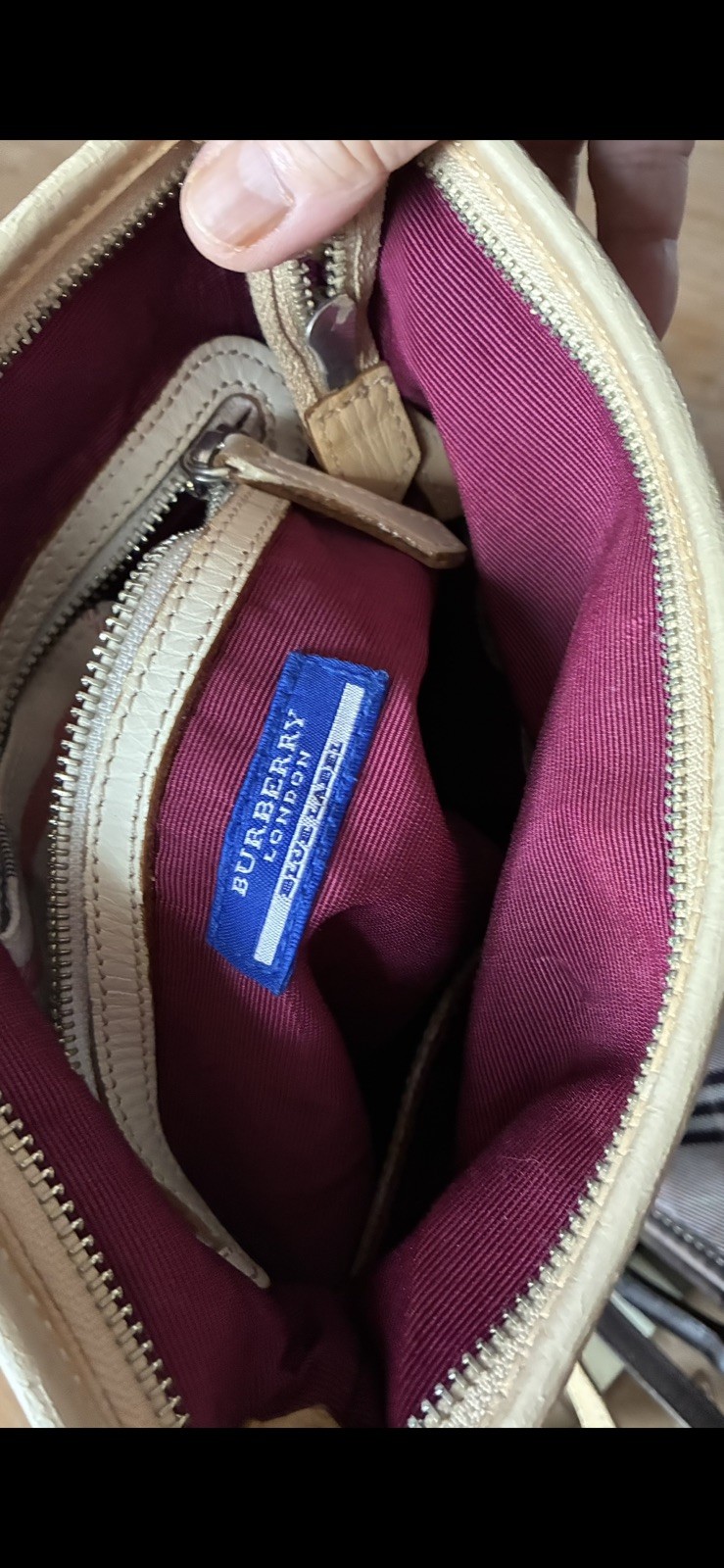 Burberry London Blue Label Crossbody 2 colors to choose available brown & beige