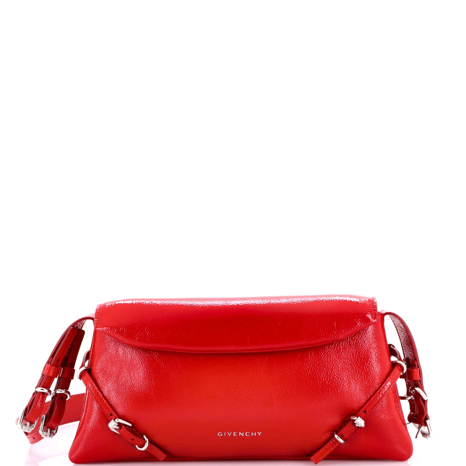 Givenchy Voyou Shoulder Flap Bag Patent Small
