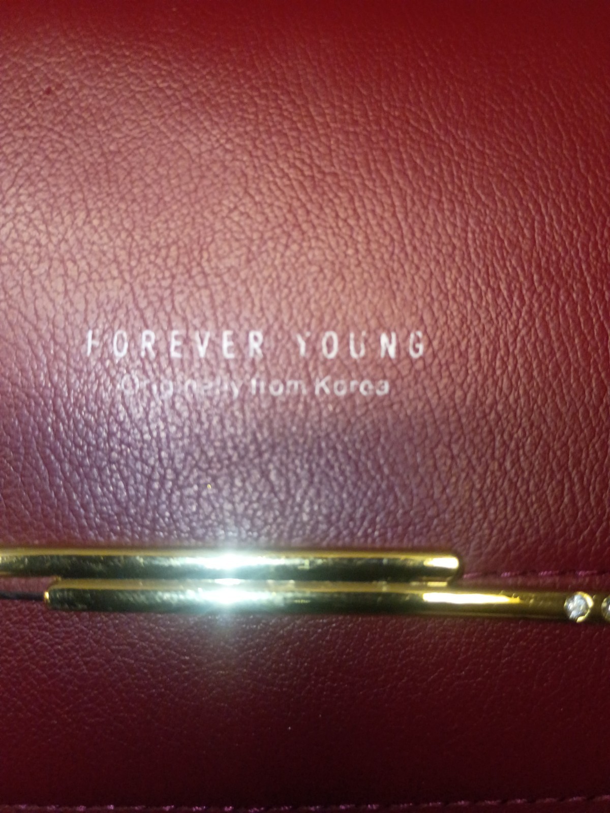 Forever Lovely , Originally From Korea, Burgundy Small Crossbody , 2Zip Sections