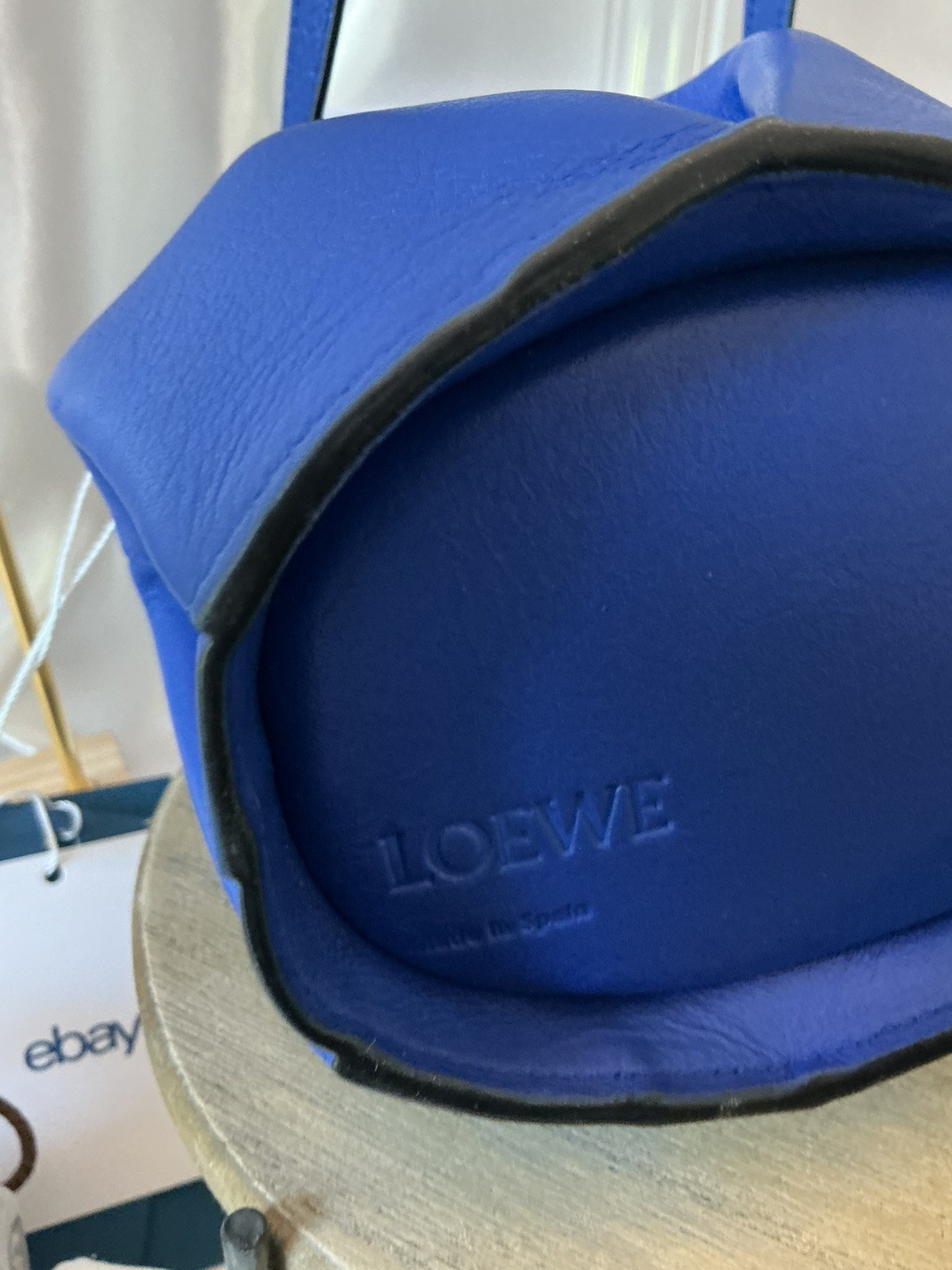 EUC Loewe Elephant Royal Blue Calfskin Elephant-Shaped Crossbody w COA