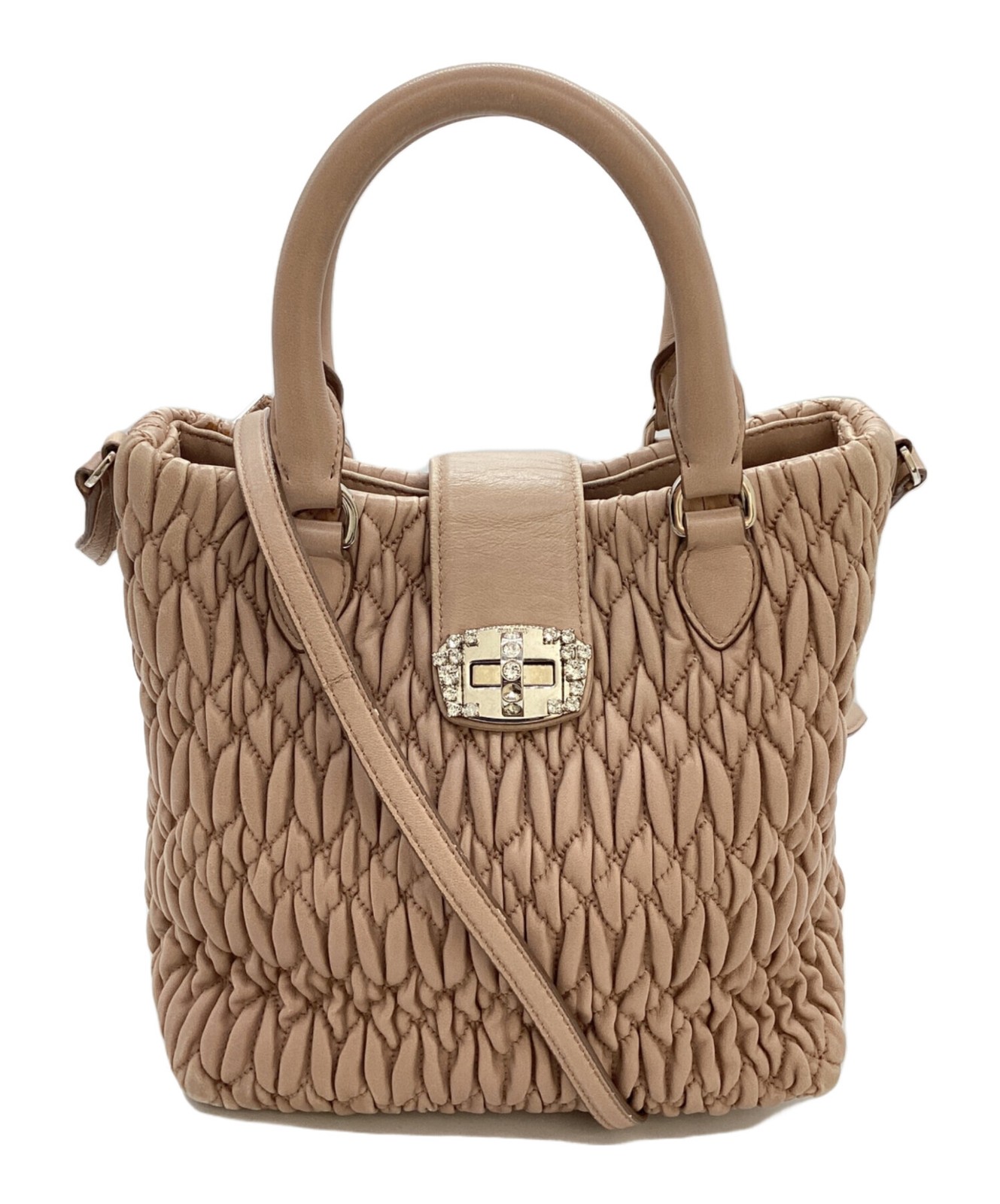 Miu Miu WAY 5BE001 Beige Bag #TFB3095