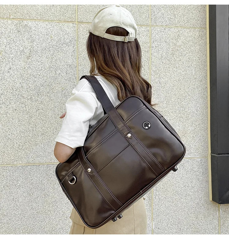 Japanese PU School Bag Anime Uniform Tote for Junior High Students Women