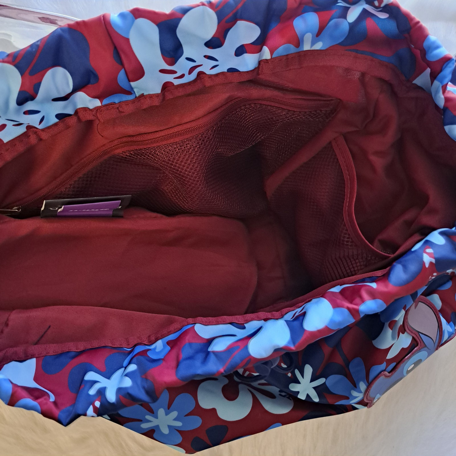 Disney Stitch Hawaiian Travel Tote Hobo Beach Bag, Clear Bag Pouch, Bottle Case