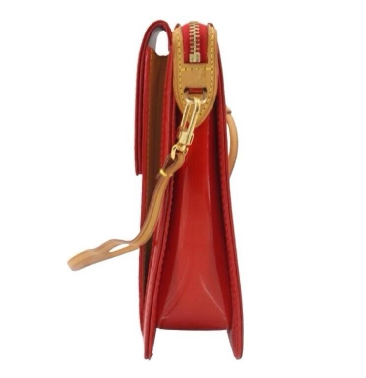 Louis Vuitton Monogram Vernis Motto Shoulder Bag with gold dust bag