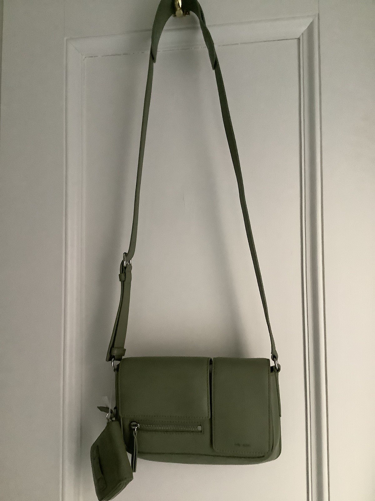 NWT We-AR4 Pocket Bag In Pale Sage Green Leather Crossbody