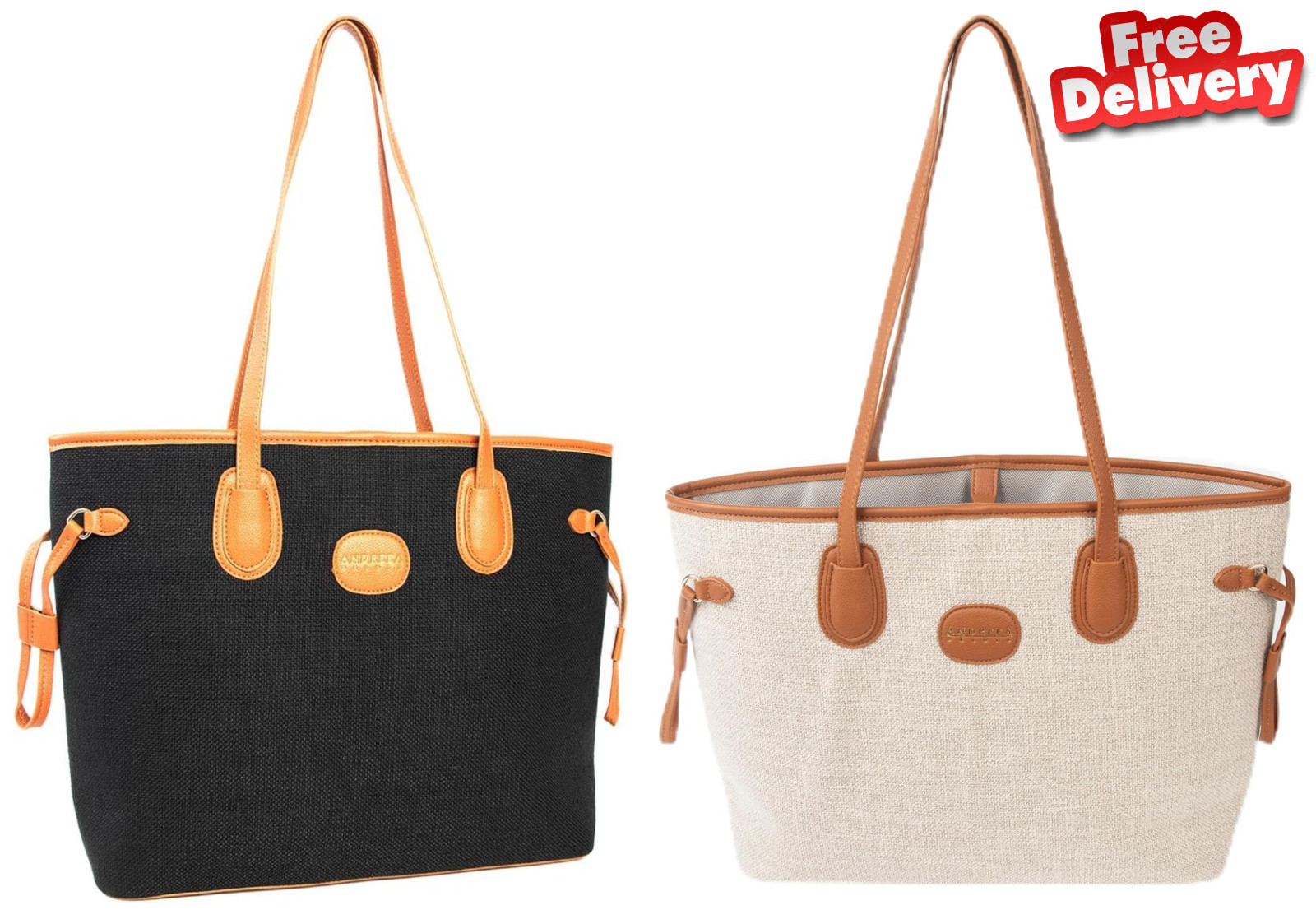 Tote Bag for Women, Fits 15.6″ Laptop Large Cotton Canvas Work Tote Bag