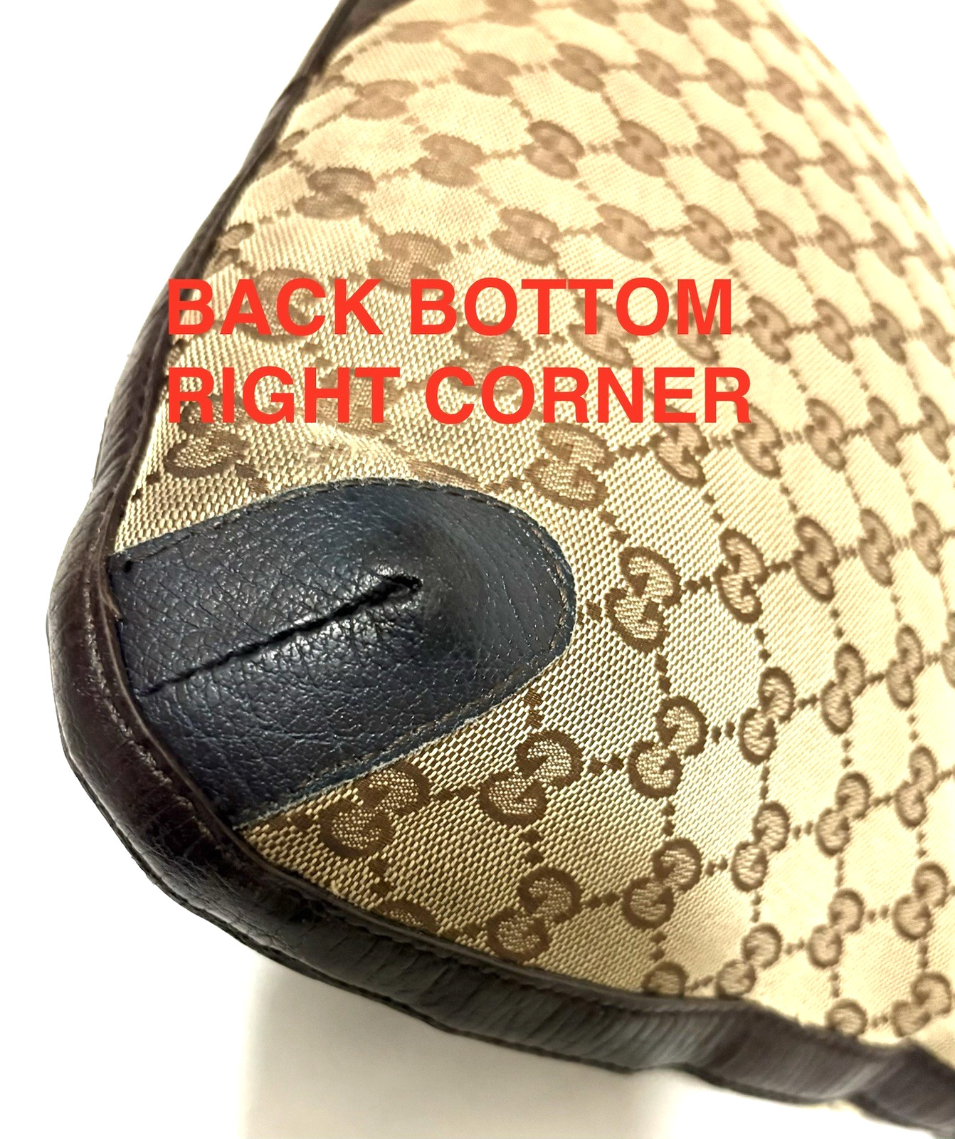 GUCCI HORSEBIT CANVAS W/ DARK BROWN LEATHER HOBO BAG WITH GREEN AND RED WEB