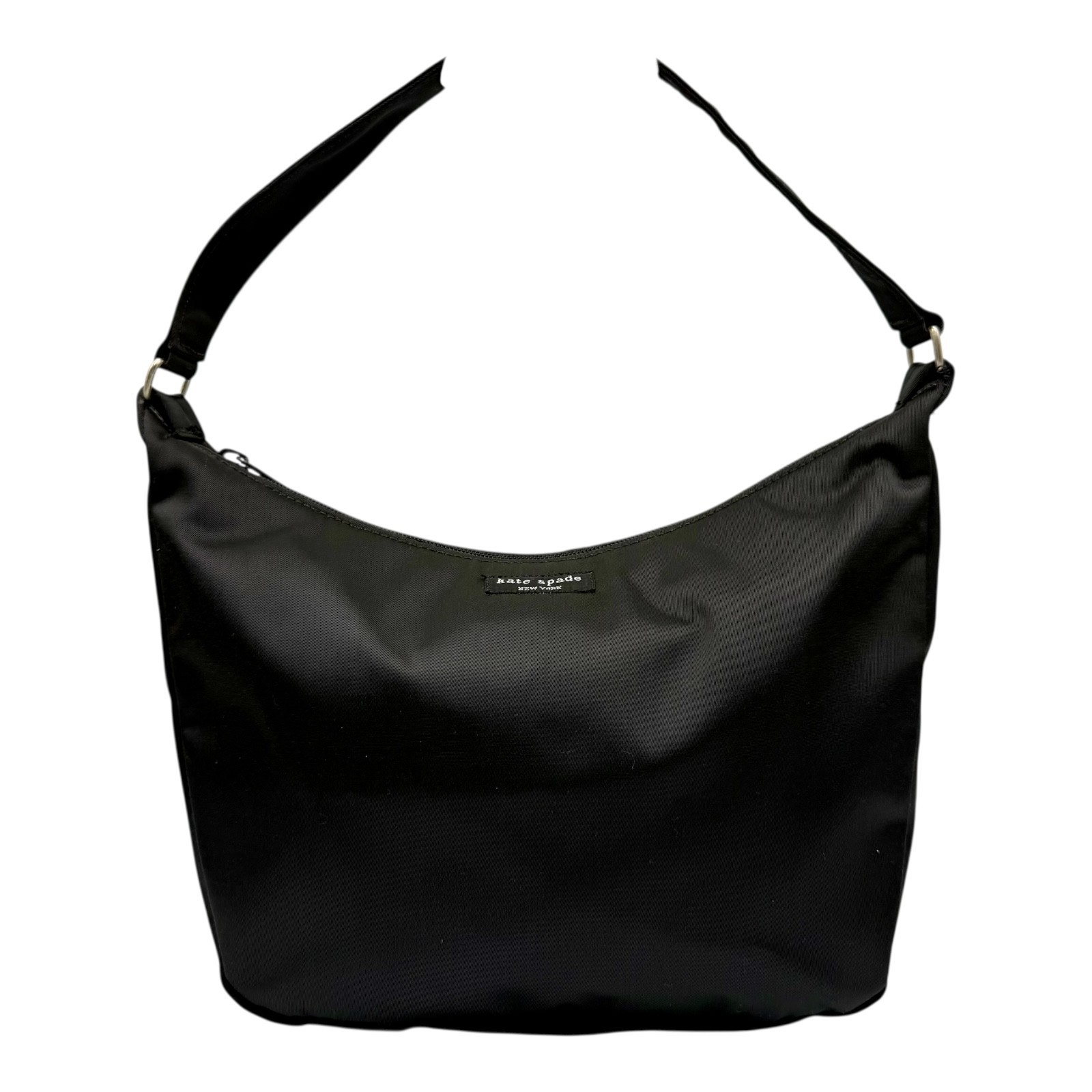 Kate Spade Semi Half Moon Shoulder Bag Crossbody Tote Nylon Black Purse