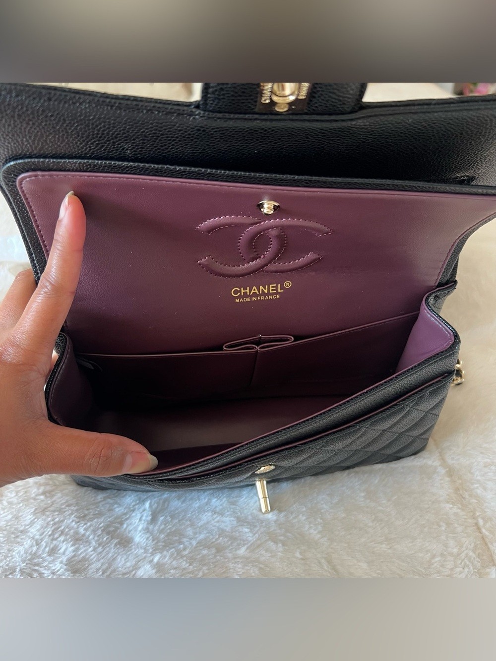 Chanel Classic Medium Caviar Double Flap Bag