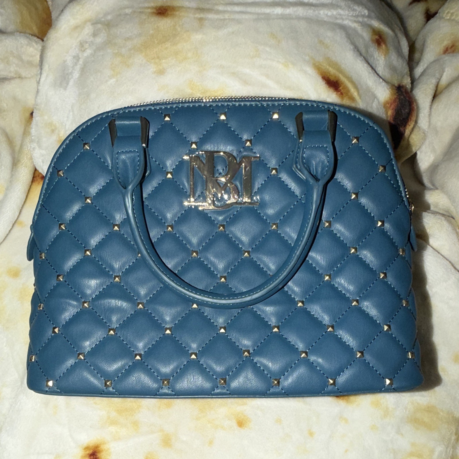 Badgley Mischka Turquoise/Teal Studded Dome Bag Crossbody NWT MSRP 149$