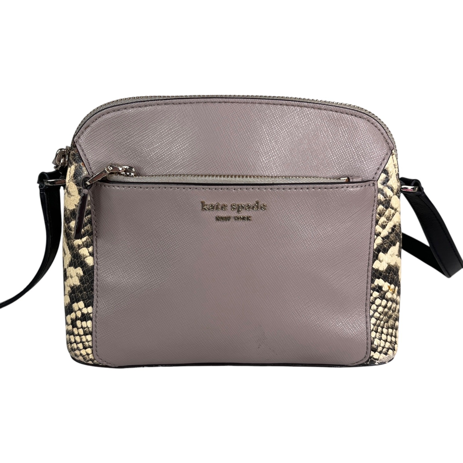 Kate Spade NY Louise Python Embossed Taupe Crossbody Purse