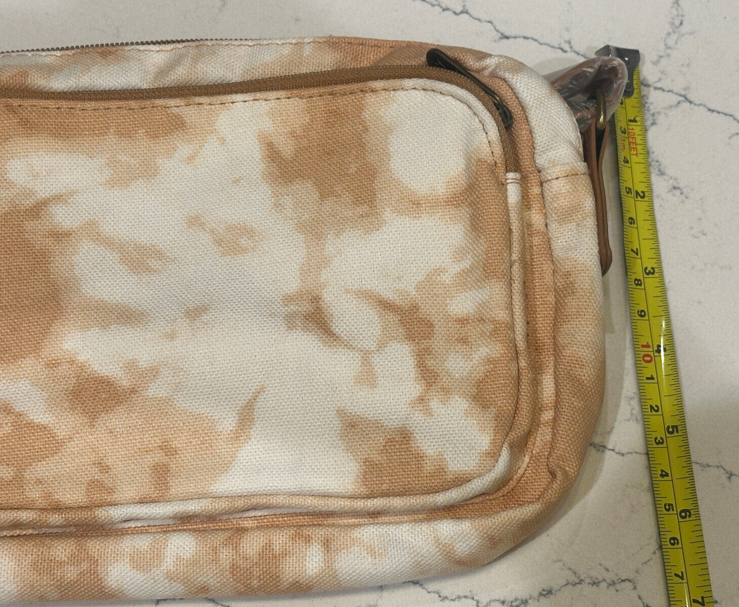 Thirty-One All Zipped Up Crossbody Purse Fawn Tie-Dye – NEW